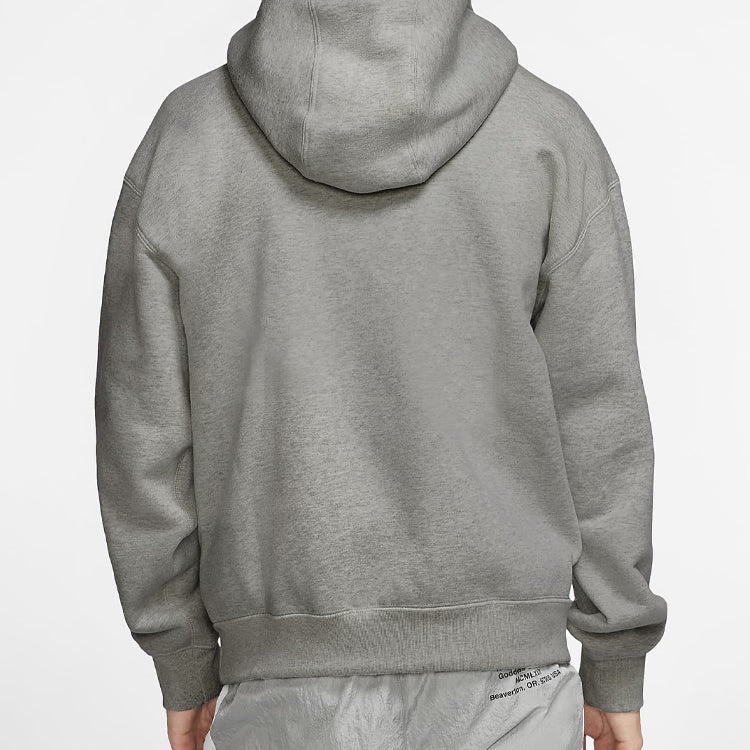 Nike Logo Solid Color Pullover Long Sleeves hooded Sports Gray CV0552-050 - 4