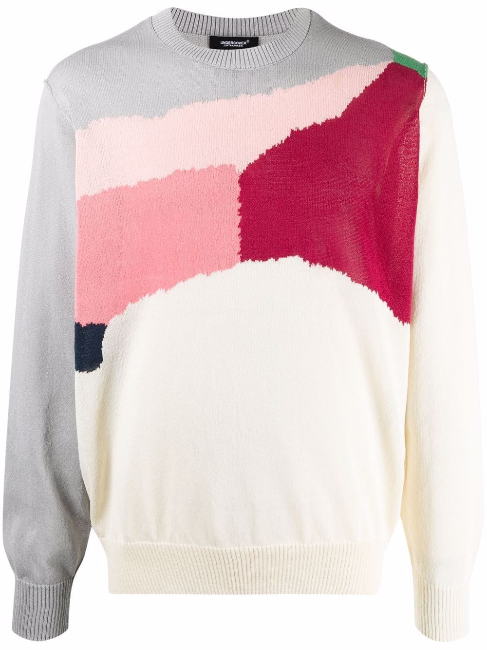 colour-block knitted jumper - 1