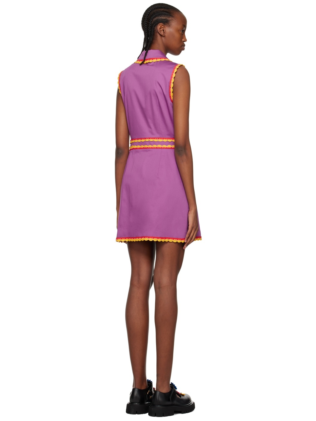 Purple Belted Minidress - 3