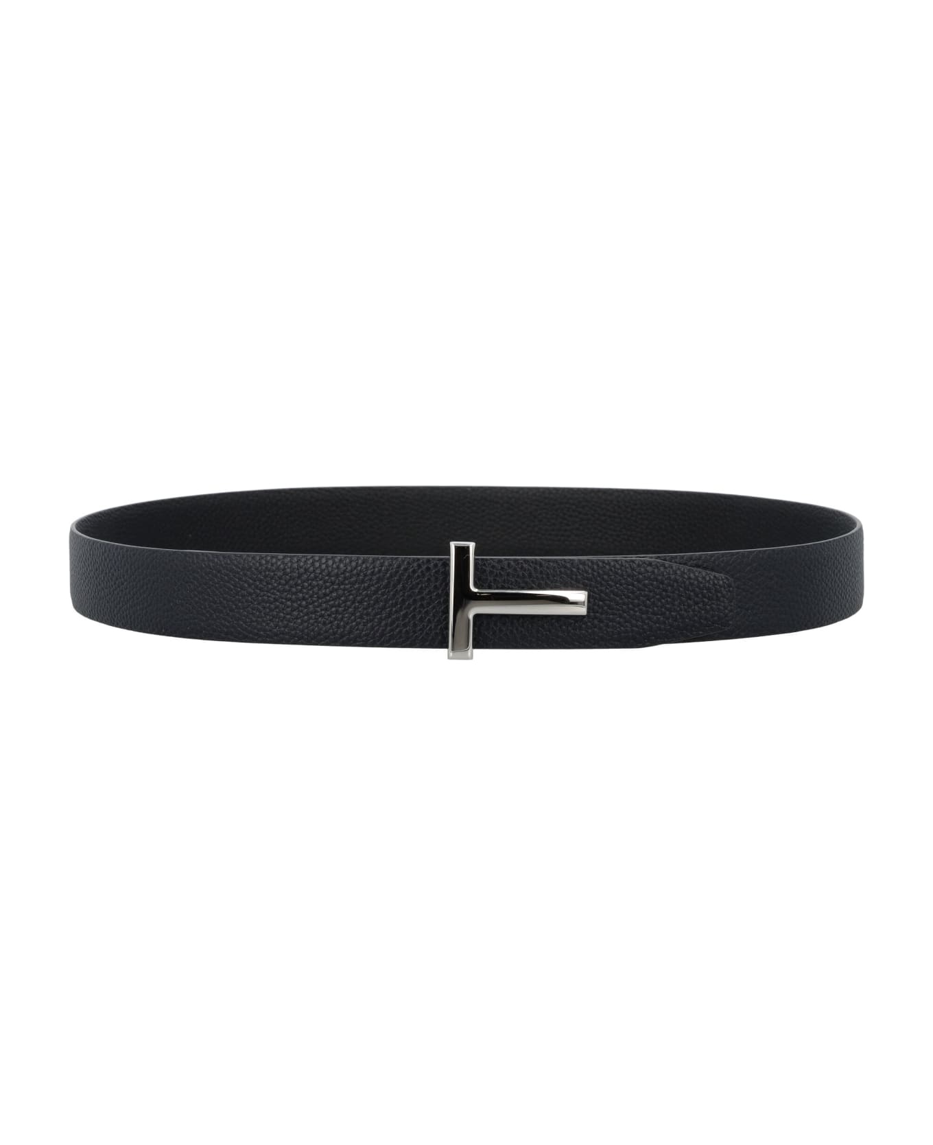 T Grainy Leather Belt - 2