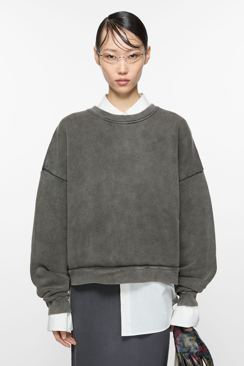 Acne Studios Sweater logo patch - Faded black outlook