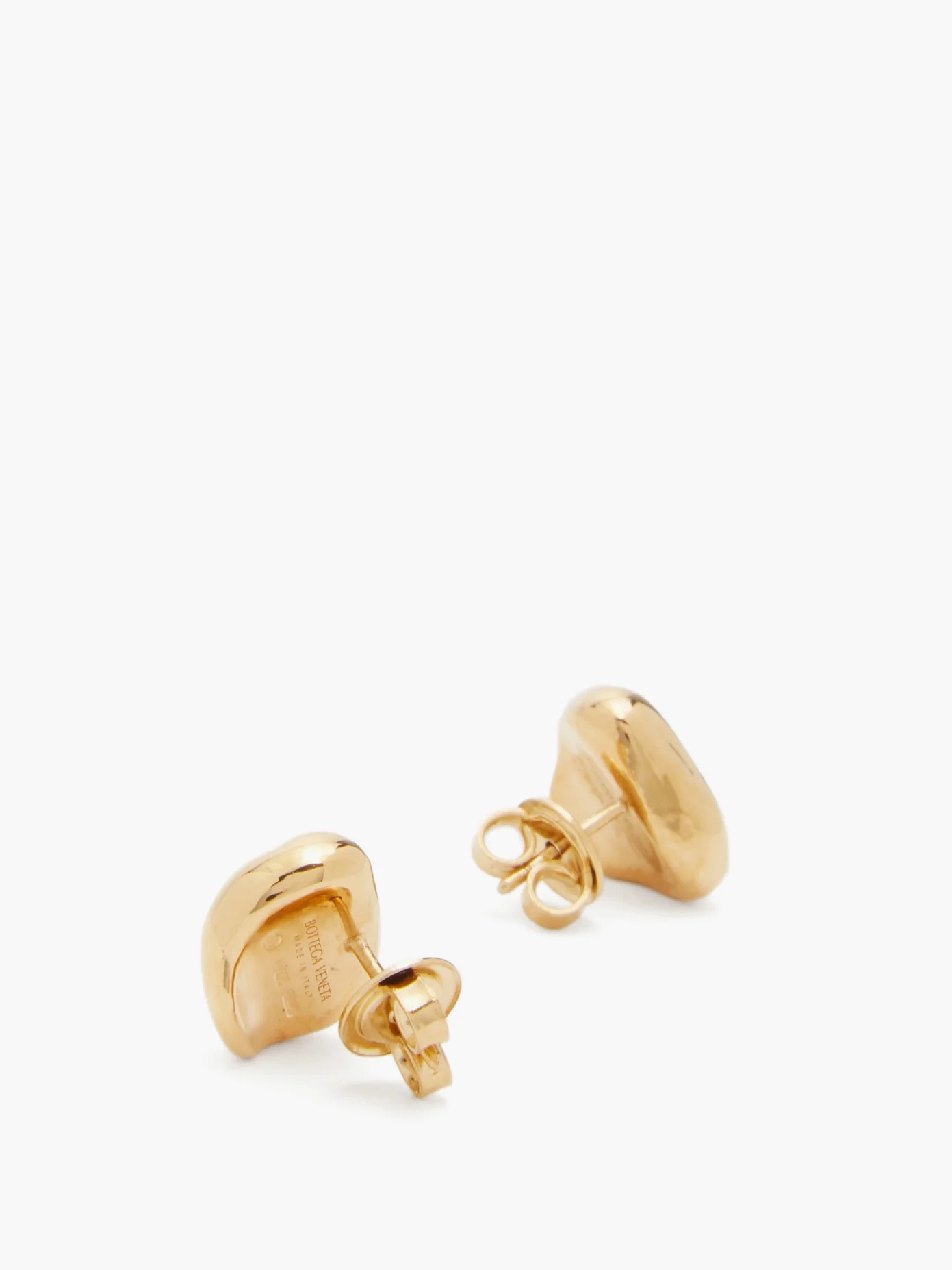 Nugget 18kt gold-plated stud earrings - 4