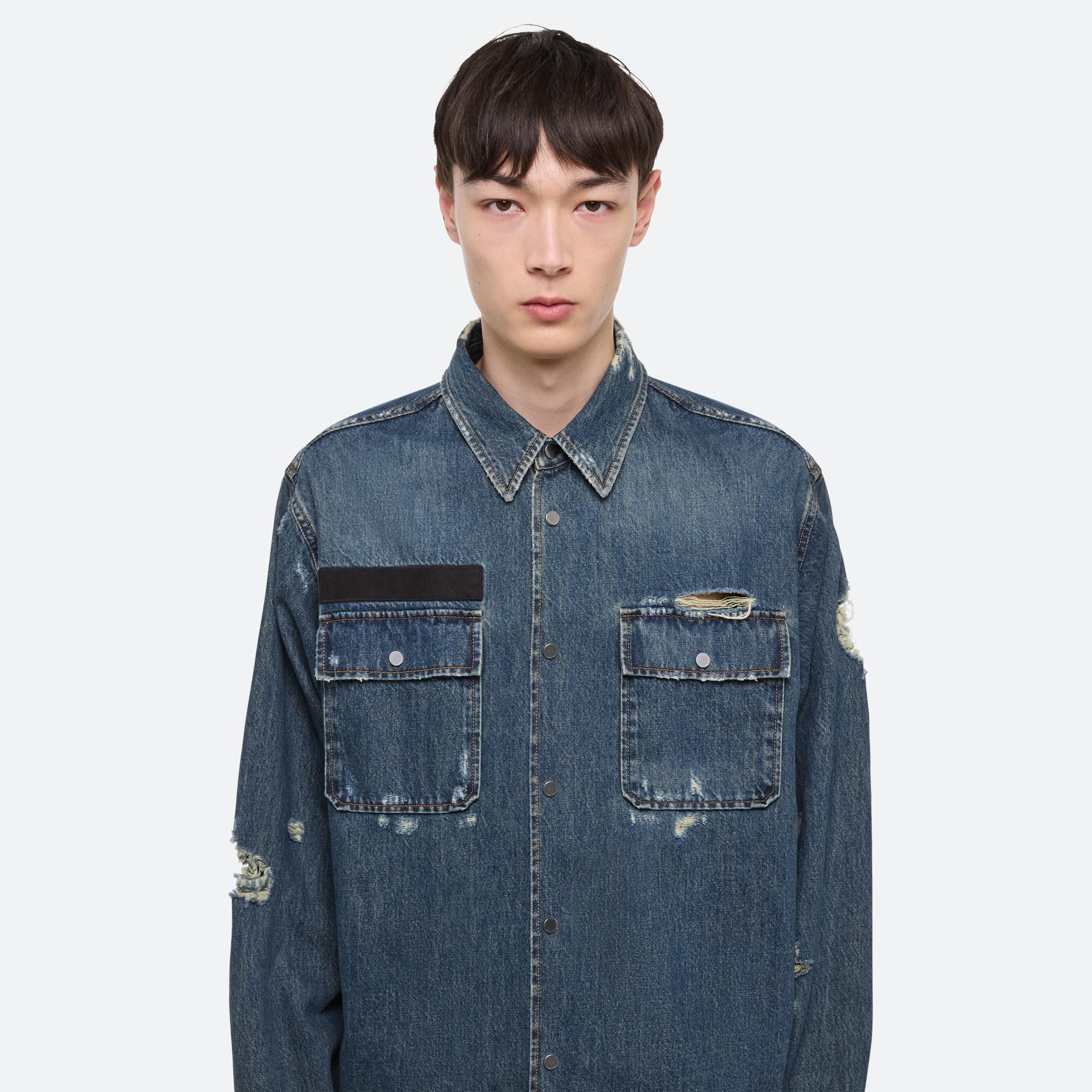 DENIM UNIFORM SHIRT - 6