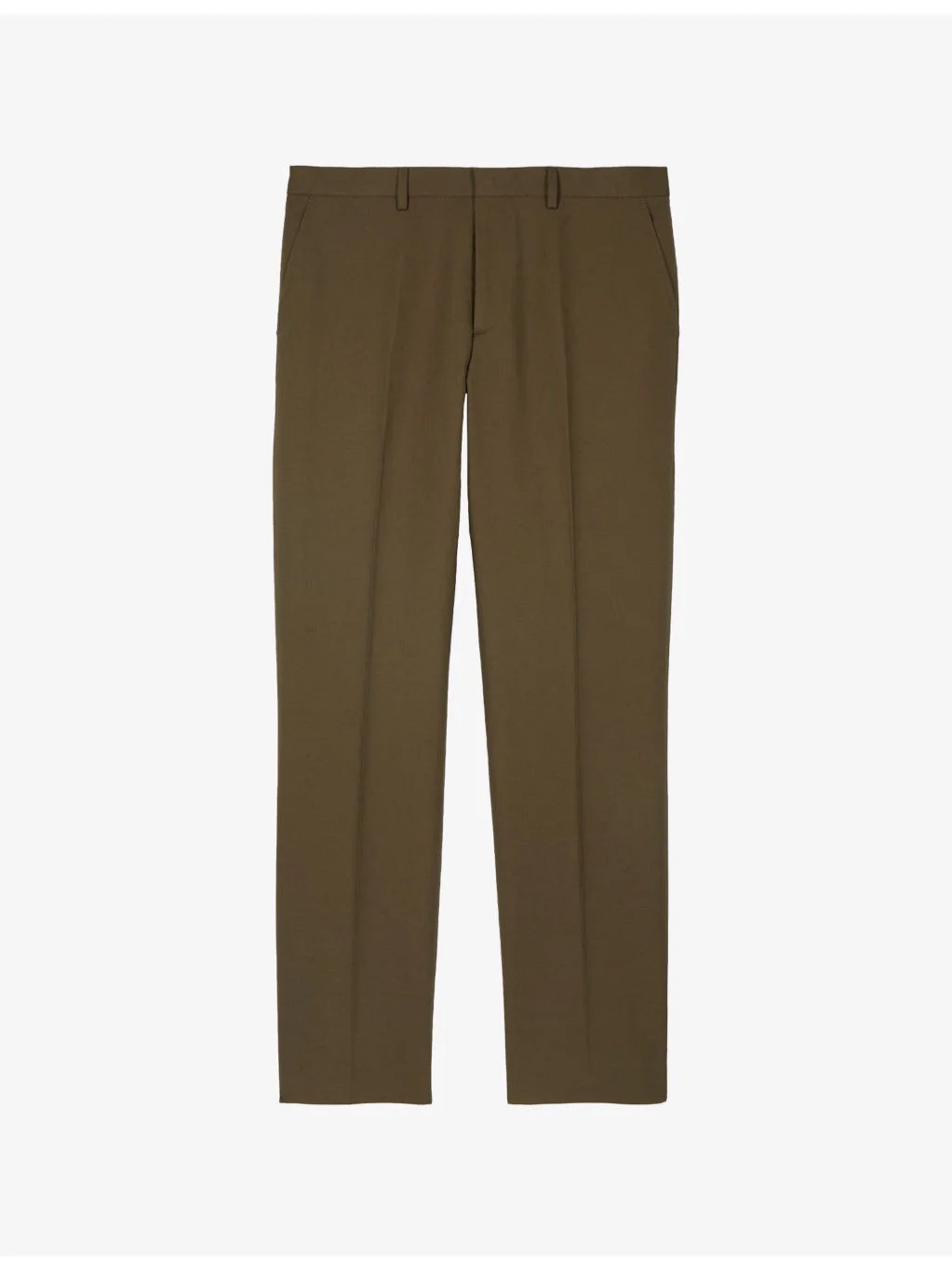 Straight Regular-Fit Cotton and Linen-Blend Trousers - 1