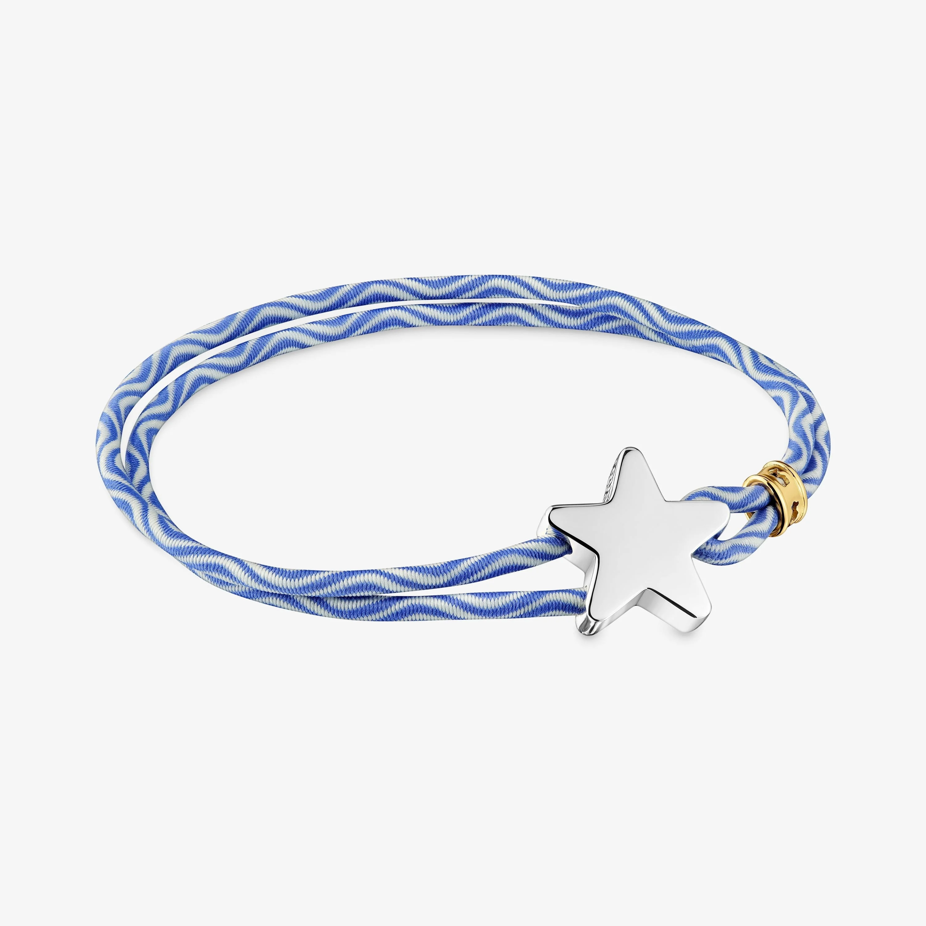 Blue elastic Bracelet with silver star Sweet Dolls - 1