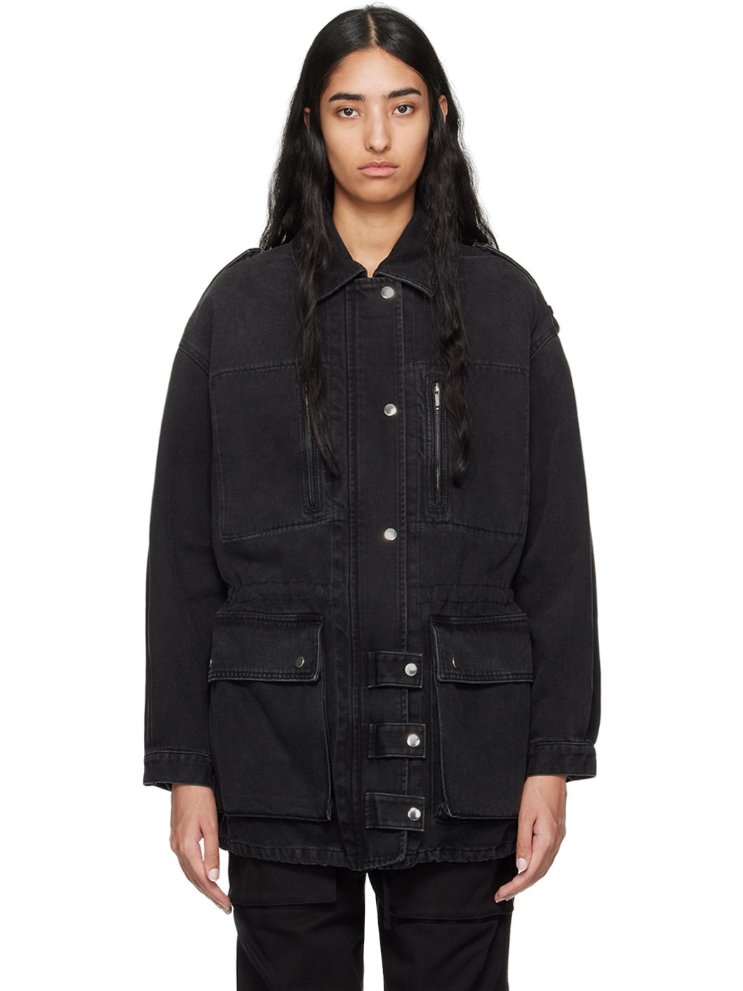Black Joanna Denim Jacket - 1