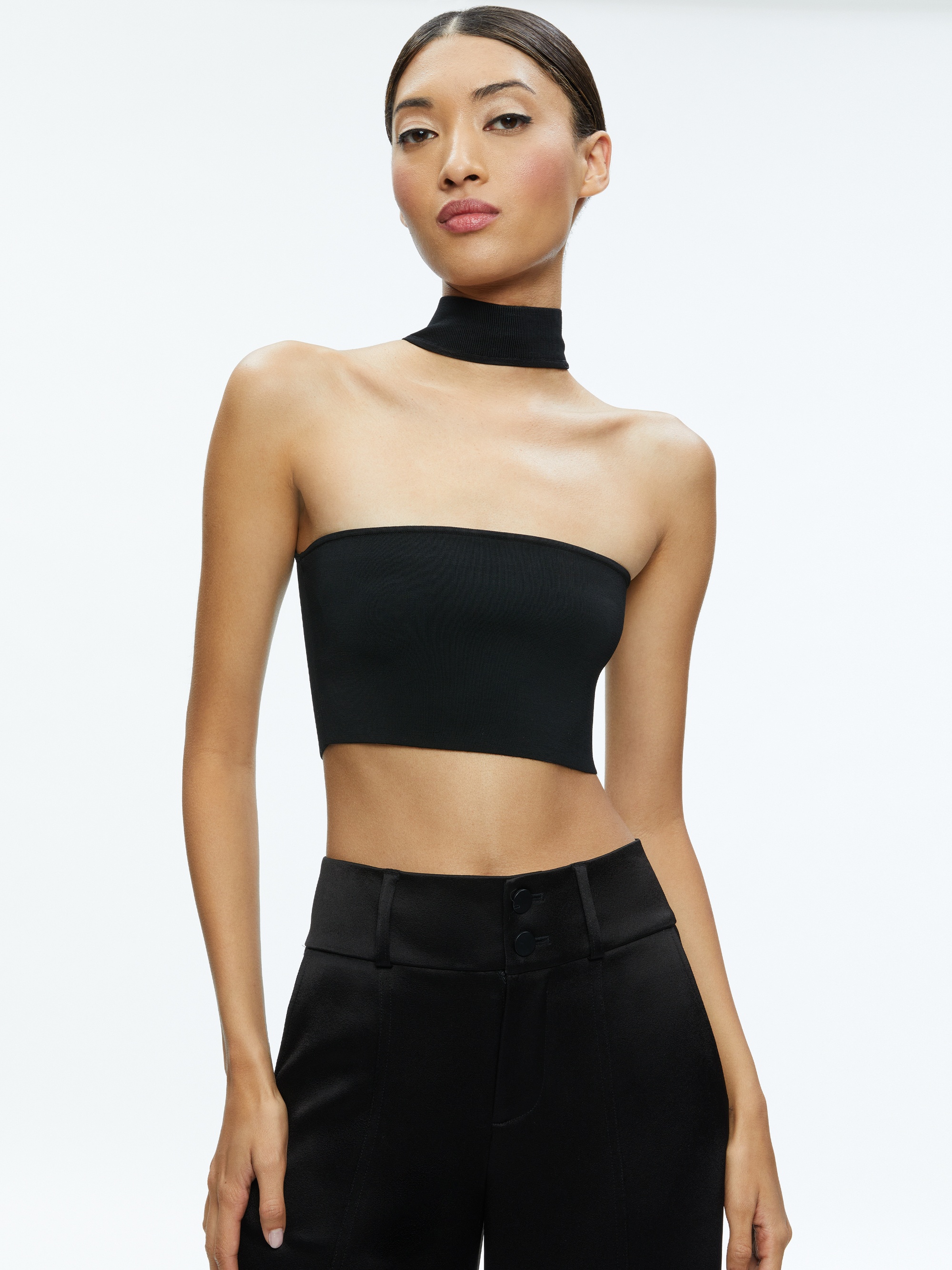 RAYA MOCK NECK RACERBACK CROPPED PULLOVER - 2