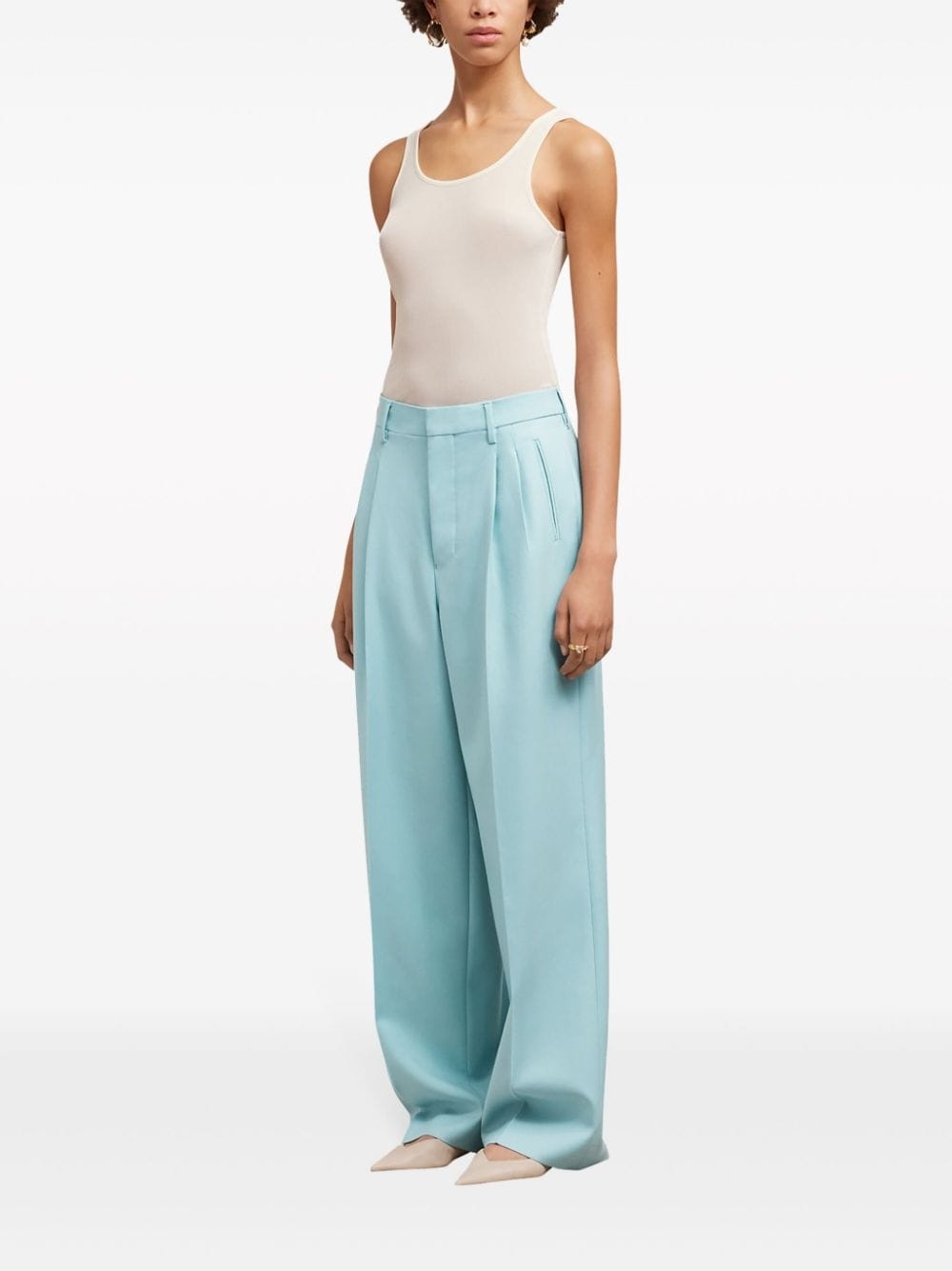 scoop-neck sleeveless tank top - 2