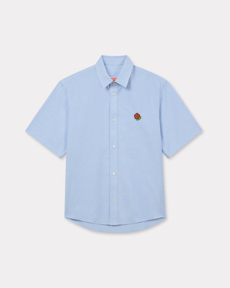 'KENZO Pop' embroidered short sleeve shirt in cotton - 1