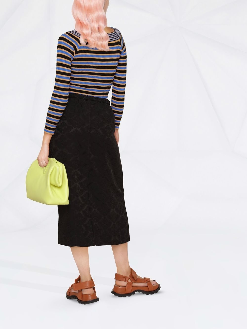 striped rib-knit jumper - 4