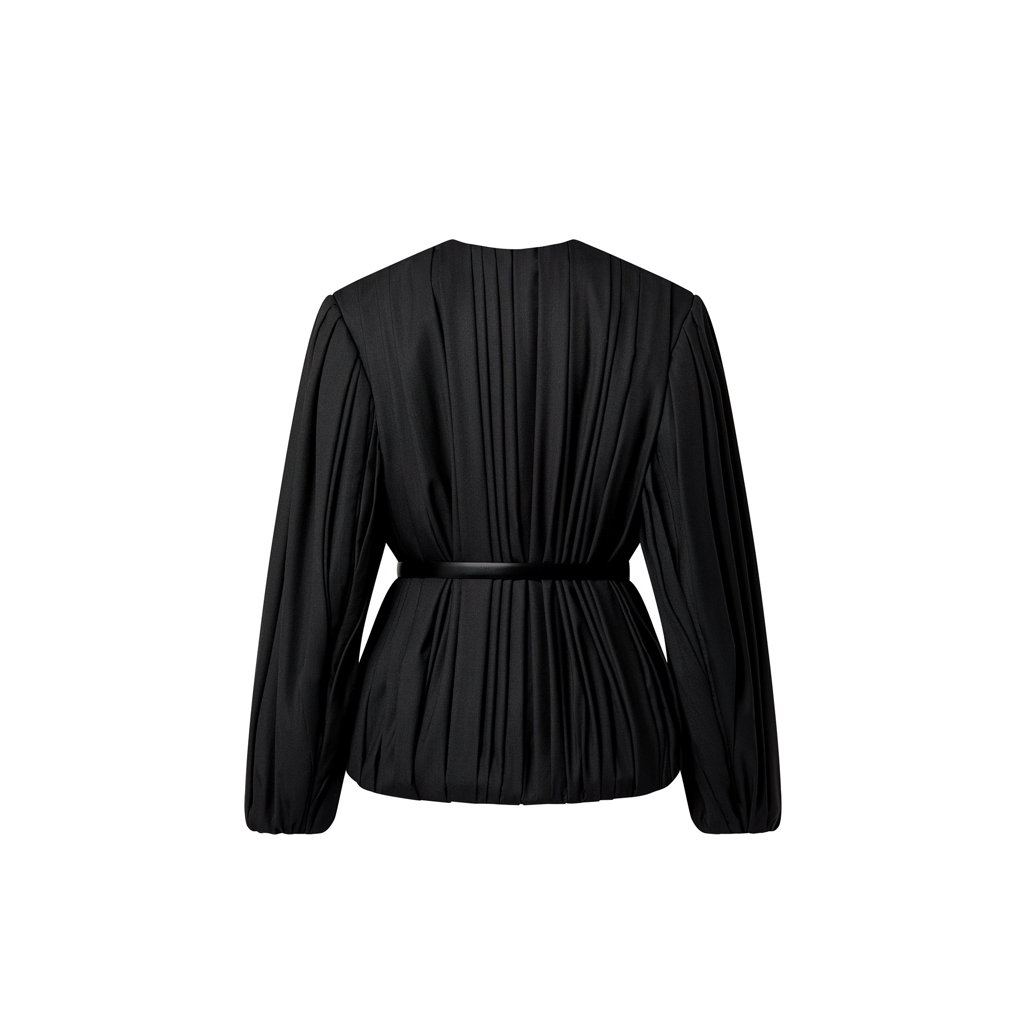 Draped Wool Toile Jacket - 3