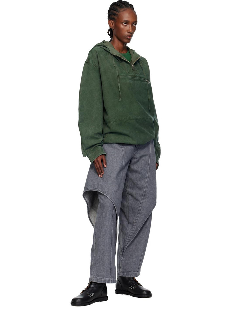 JW Anderson Green Garment Dye Anorak outlook