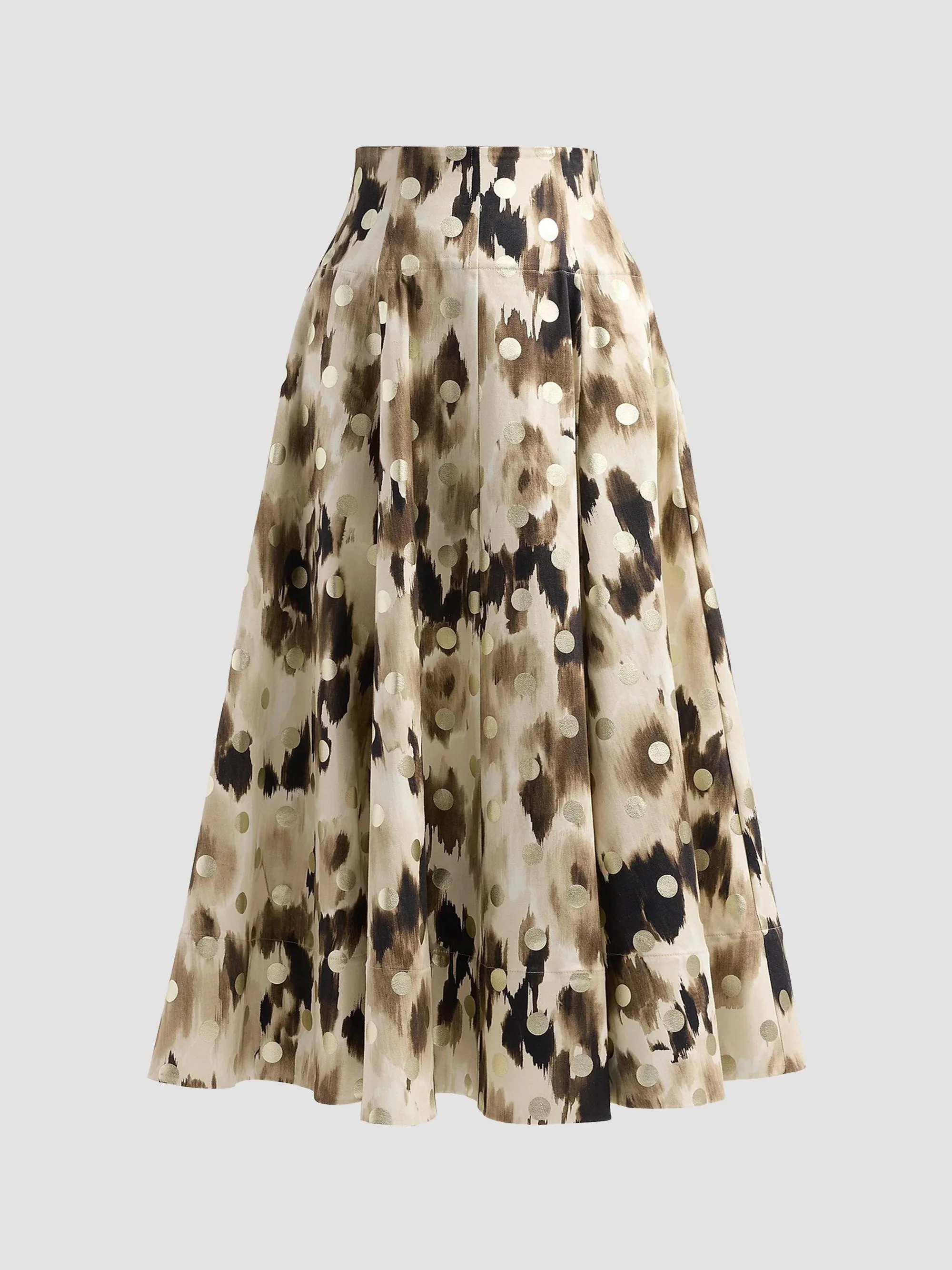 Women's Parker Ikat Polka Dot Midi-Skirt - Cream Multi - 1