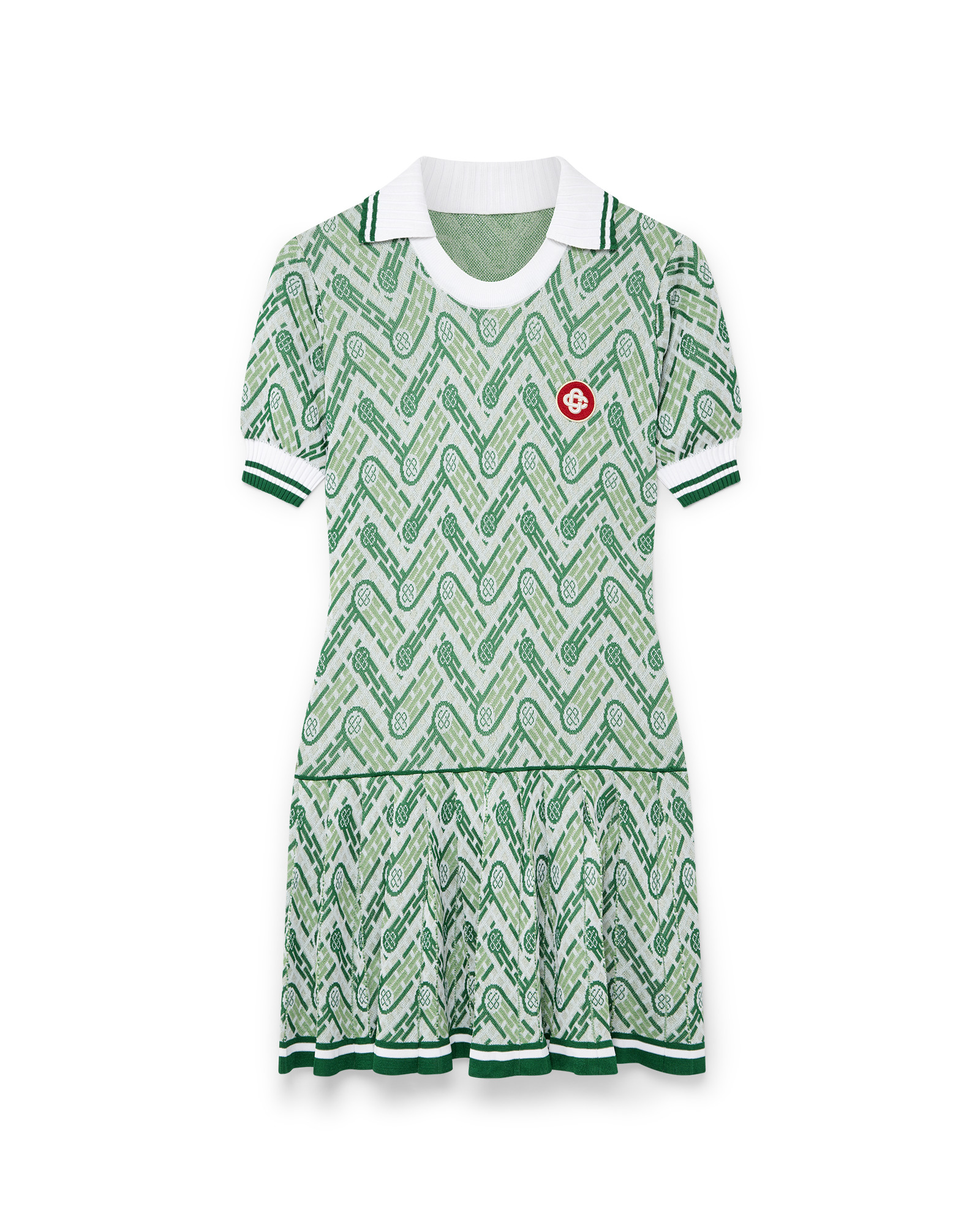 Knitted Ping Pong Monogram Tennis Dress - 1