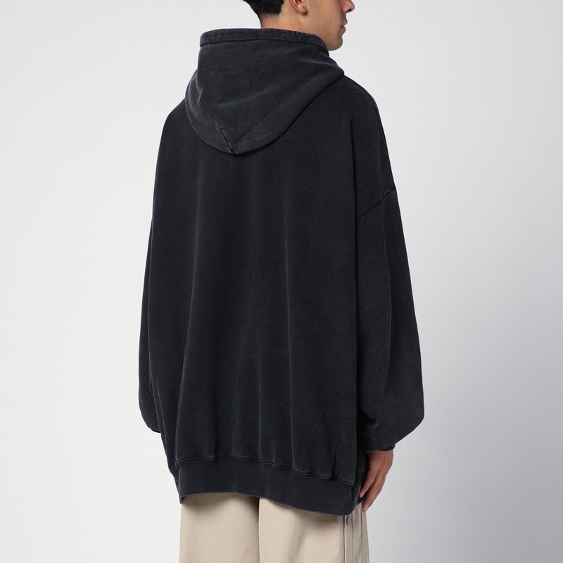 OVERSIZED BLACK HOODIE - 2