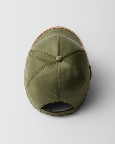 Prada Re-Nylon and leather baseball cap outlook