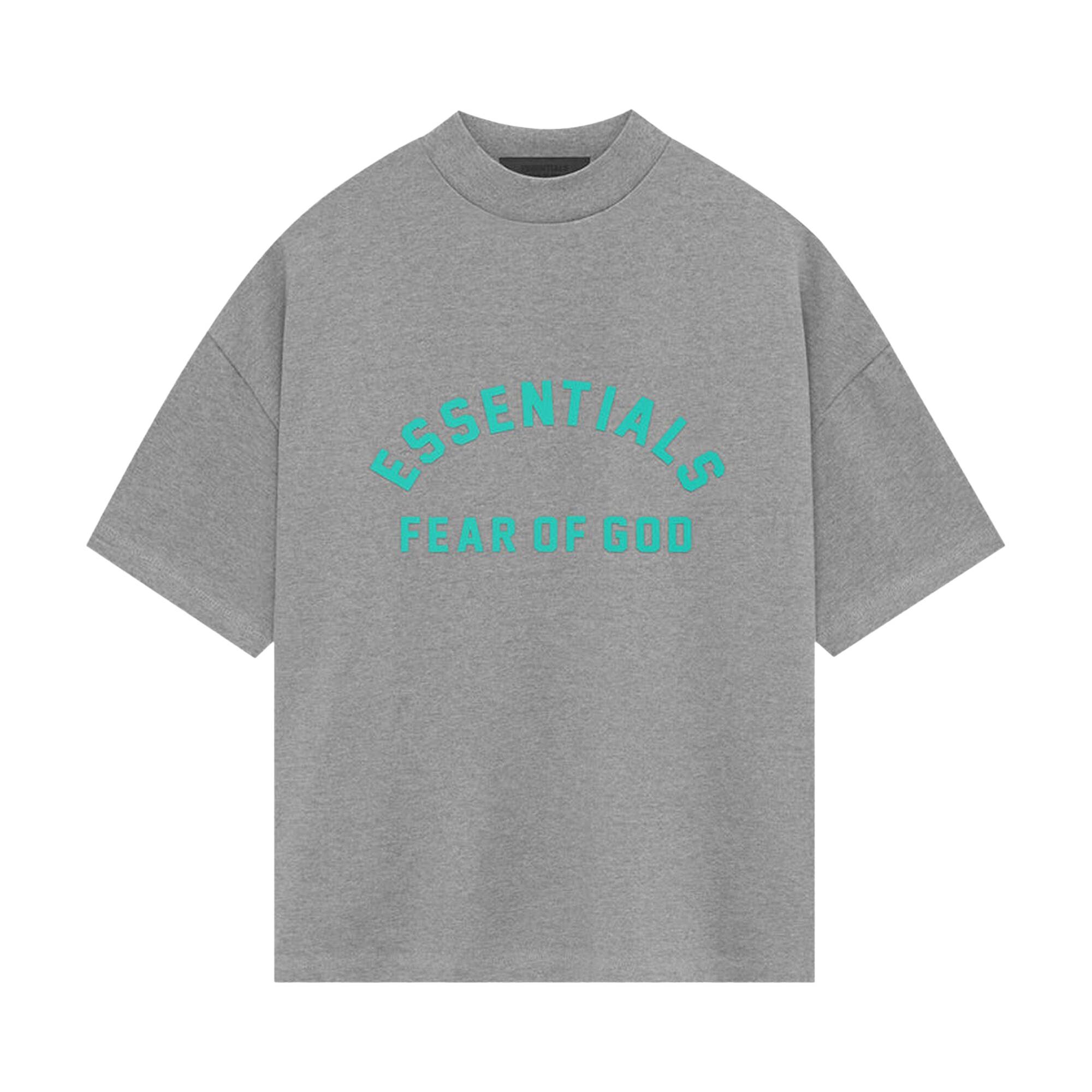 Fear of God Essentials Heavy Jersey Short-Sleeve Tee 'Dark Heather Oatmeal' - 1