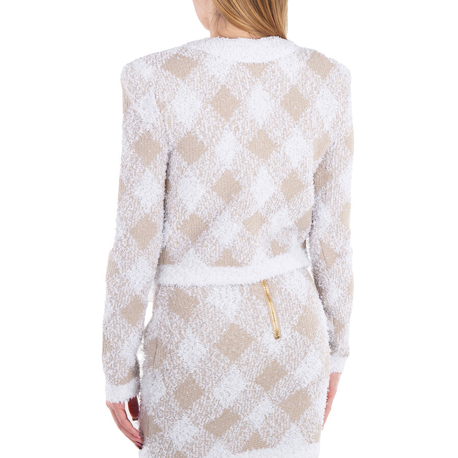 Balmain Check Pattern Tweed Jacket - 3