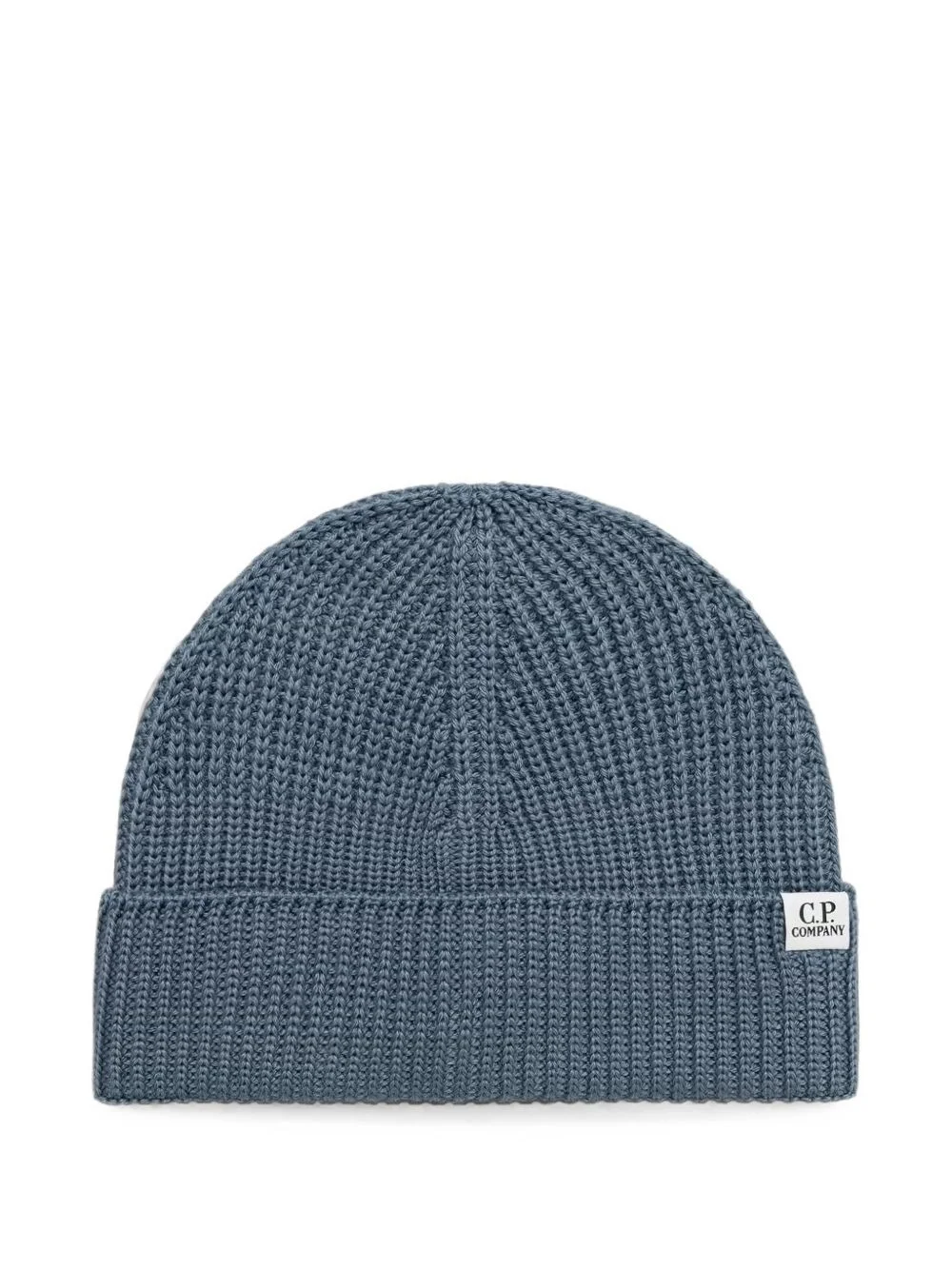 logo-patch ribbed-knit beanie hat - 1