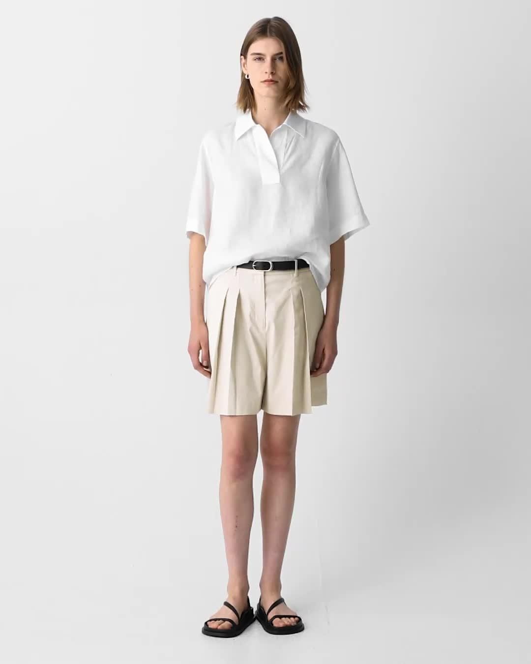 Pleated Short in Good Linen - 8