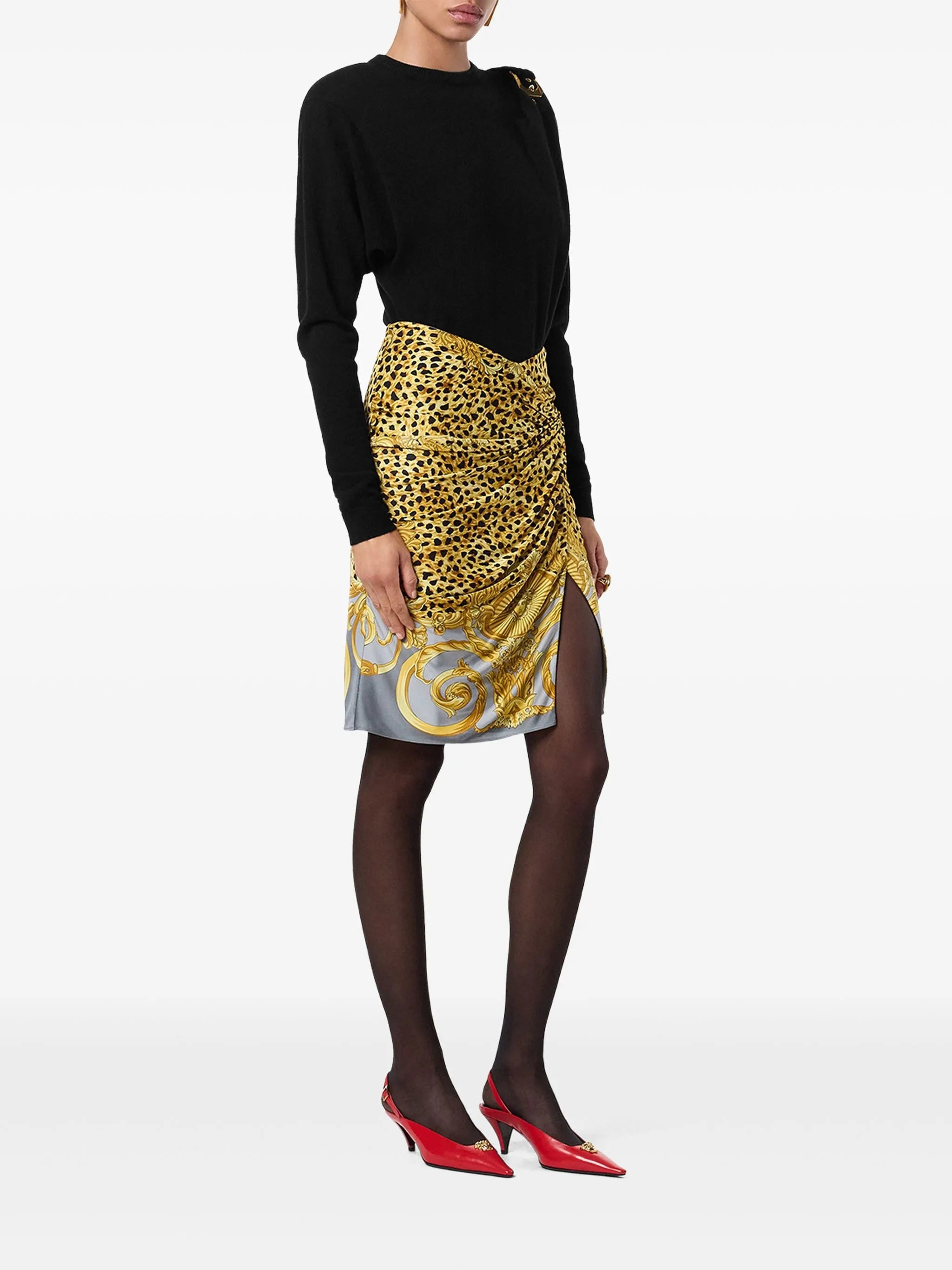 Versace  Draped Midi Skirt - 5