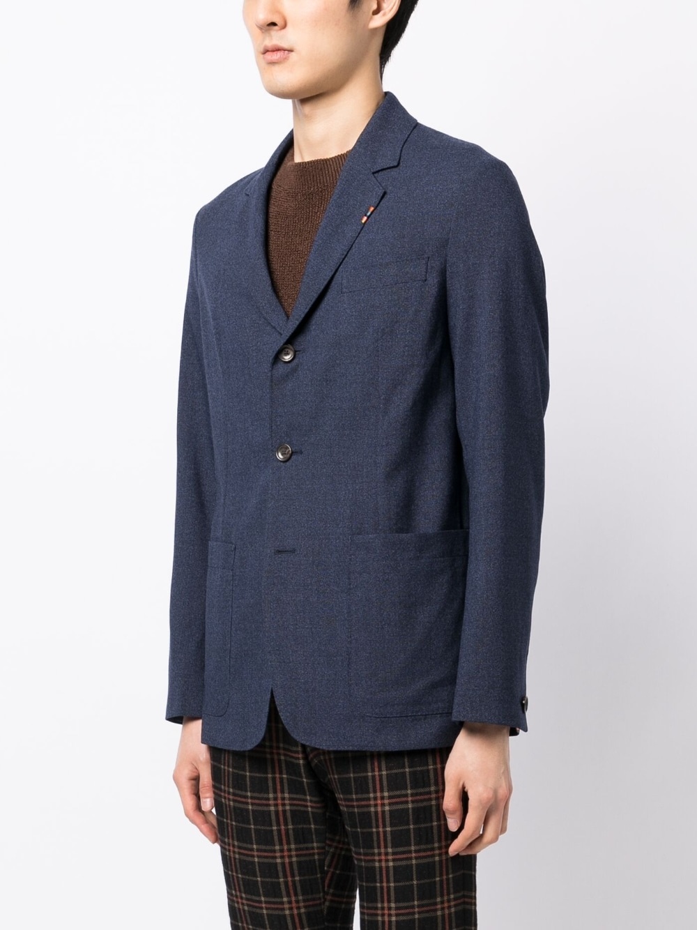 single-breasted wool blazer - 3