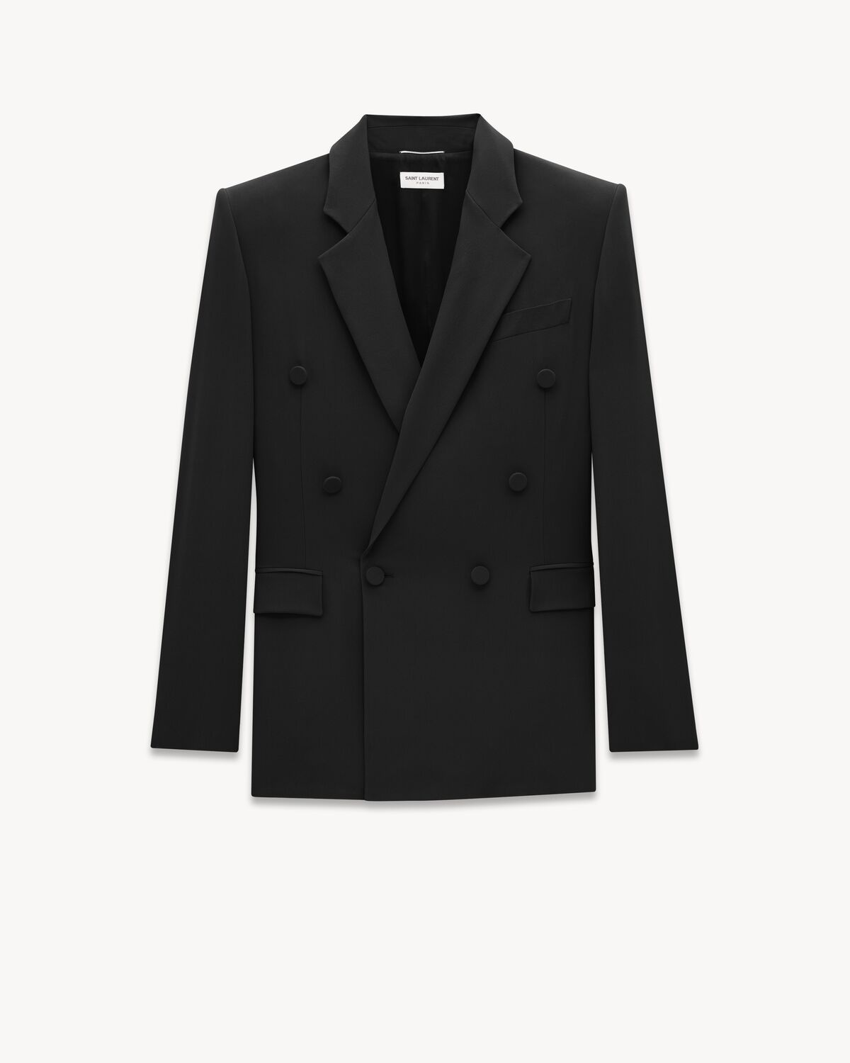 SAINT LAURENT JACKET IN SILK CREPE | ysl | REVERSIBLE