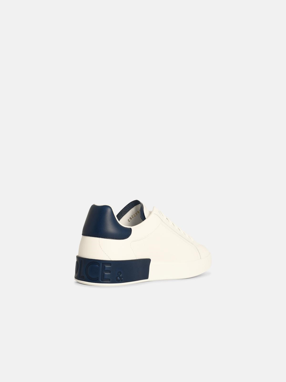 'PORTOFINO' WHITE LEATHER SNEAKERS - 3
