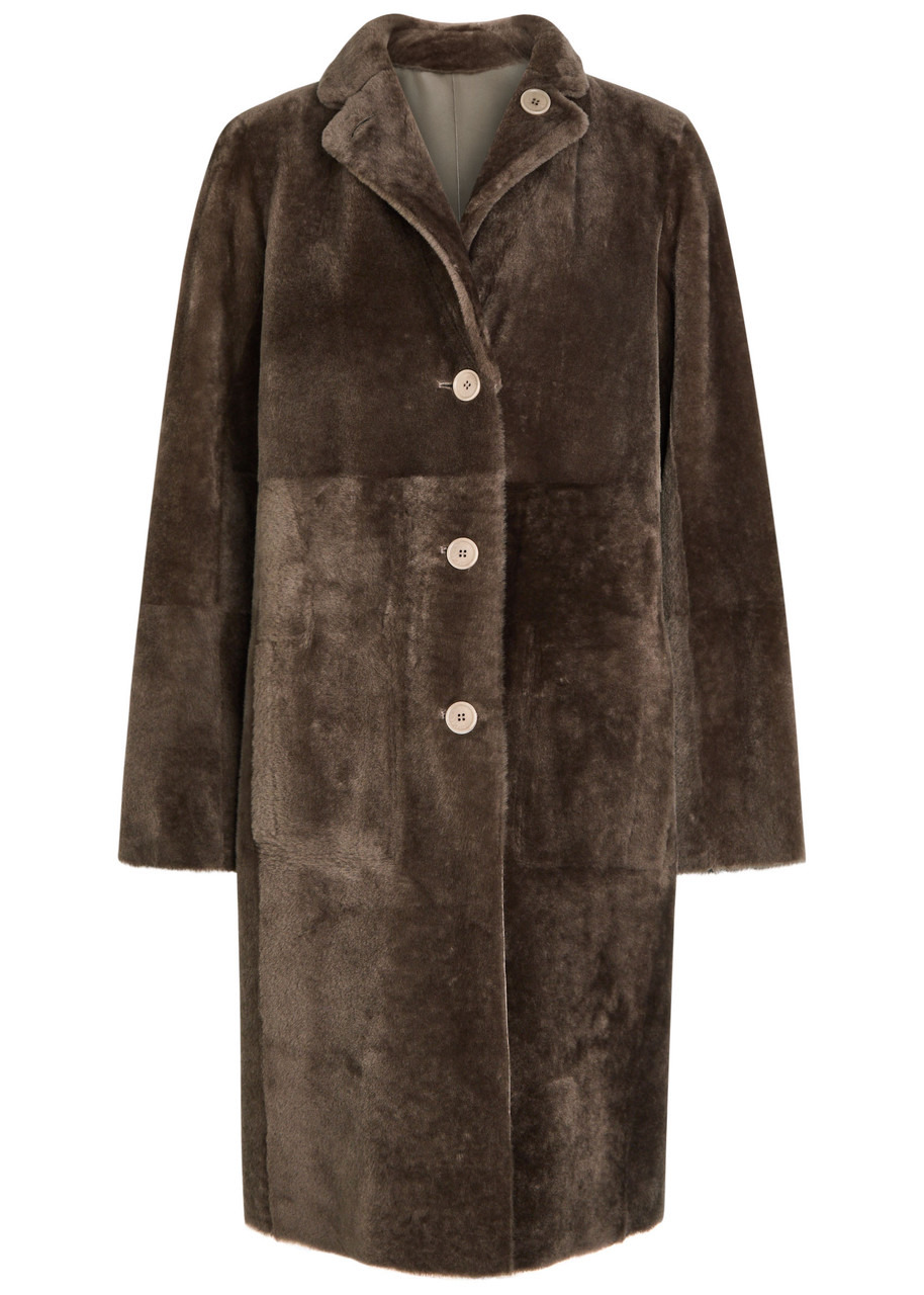 Joseph Britanny Reversible Leather and Shearling Coat - 1