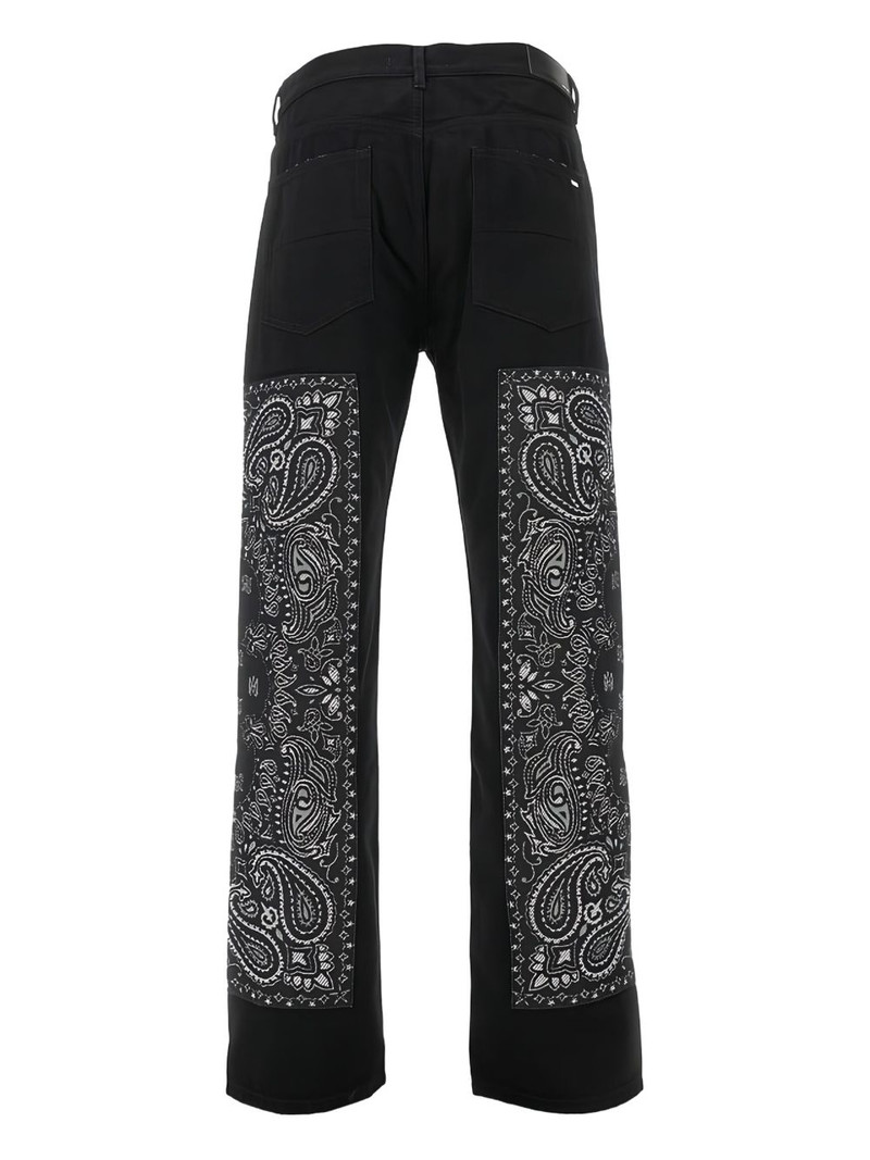 AMIRI bandana-jacquard jeans outlook