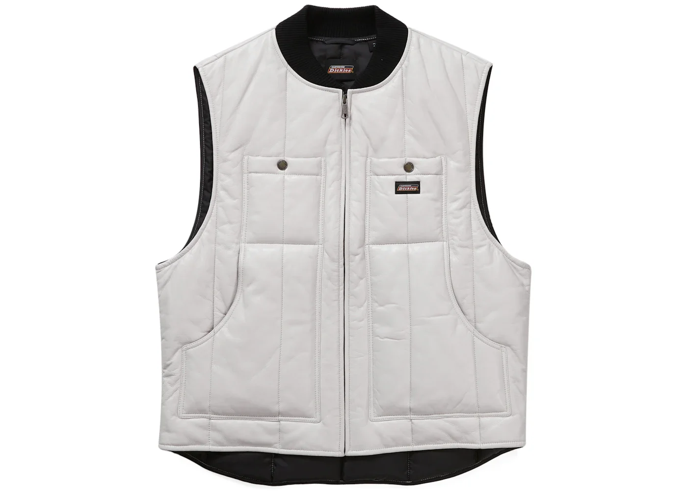 Supreme Dickies Leather Work Vest White - 1