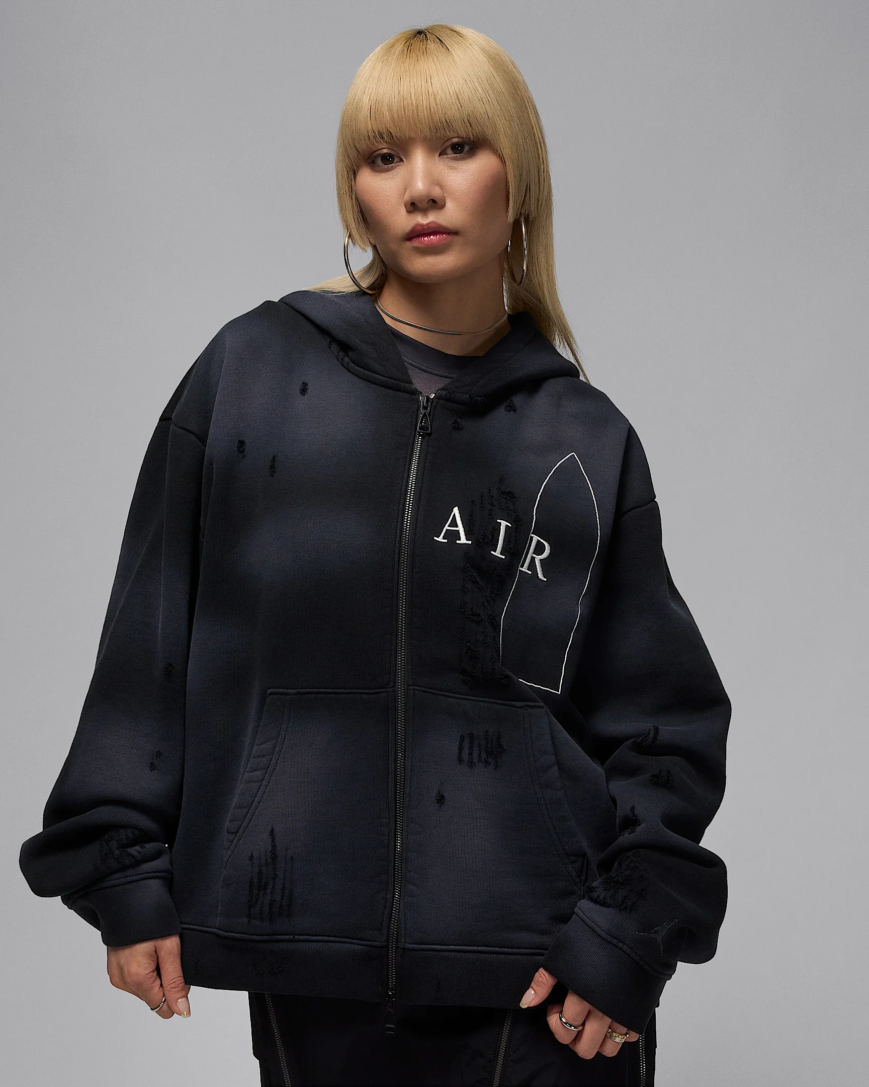 x Téla embroidered hoodie - 1