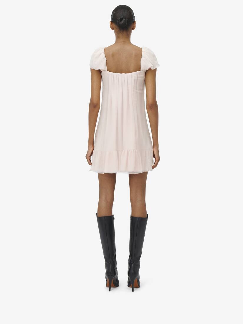 Silk Creponne Mini Dress - 3