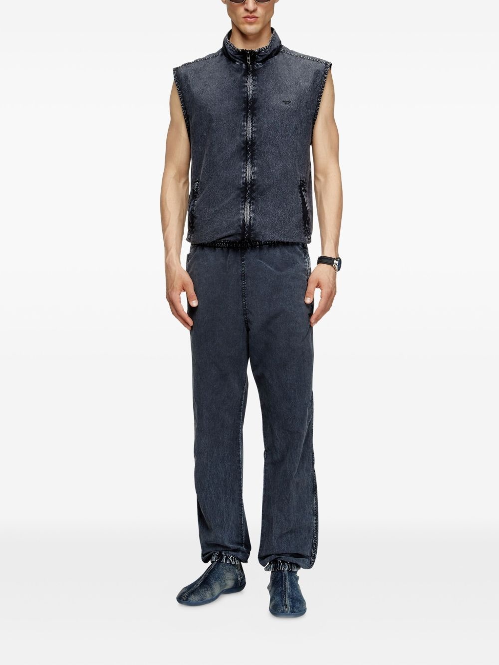 J-Erb denim-effect sleeveless gilet - 2