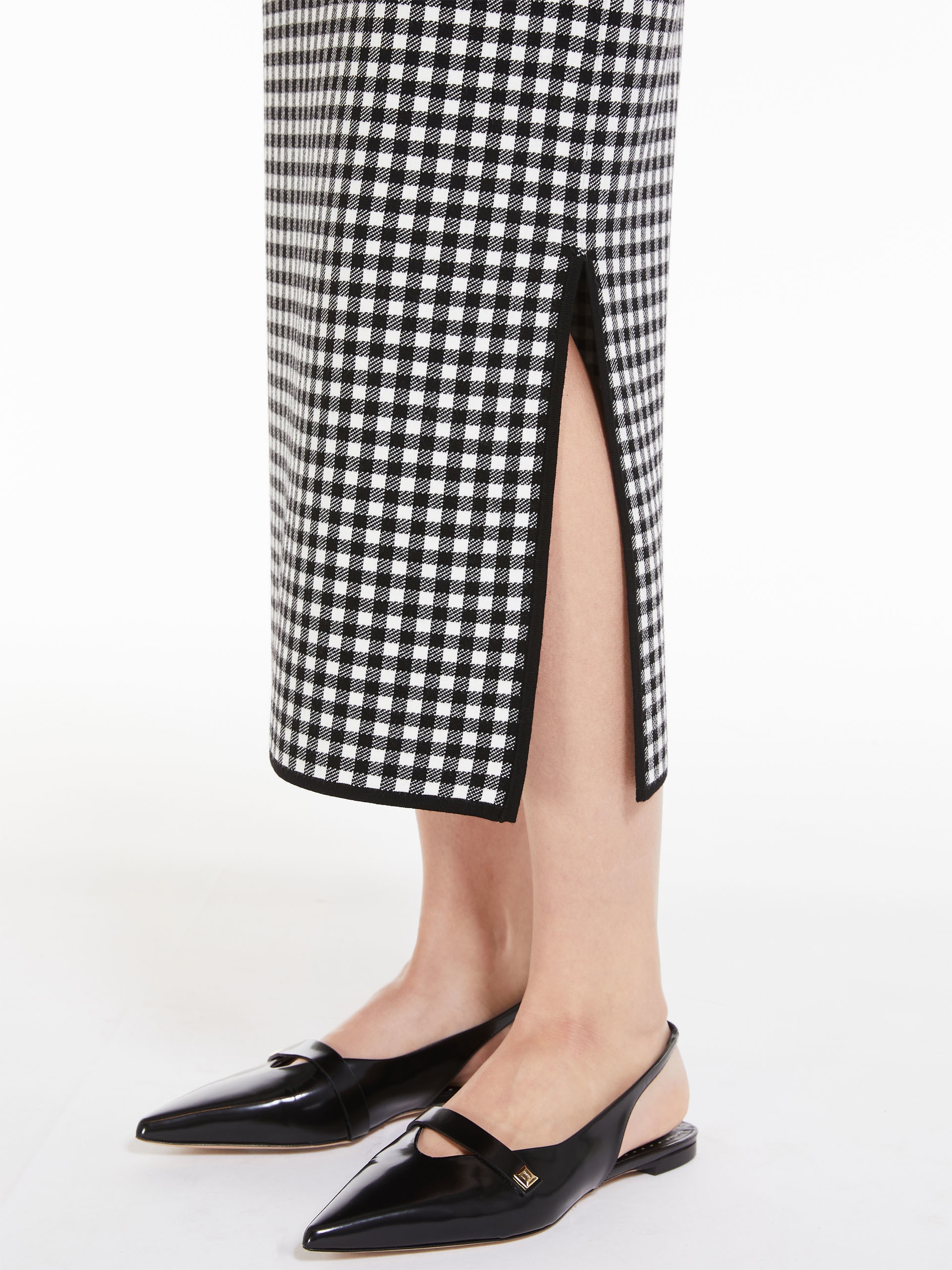 DALMINE Jacquard viscose pencil skirt - 5