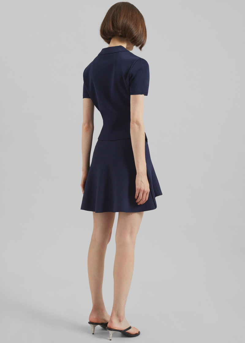 Kiama Sculpted Mini Skirt - Navy 9