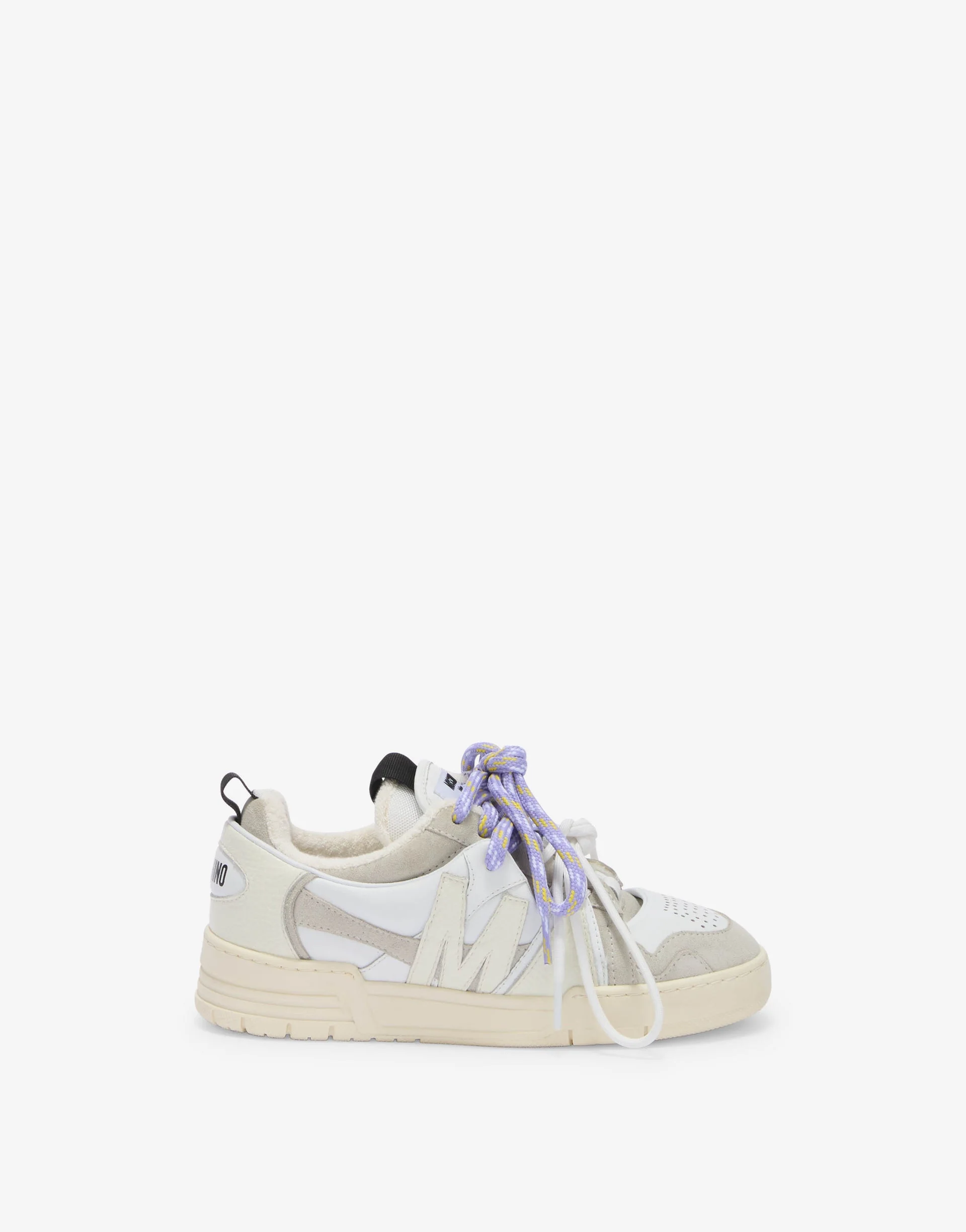 CALFSKIN AND SUEDE SNEAKERS - 1