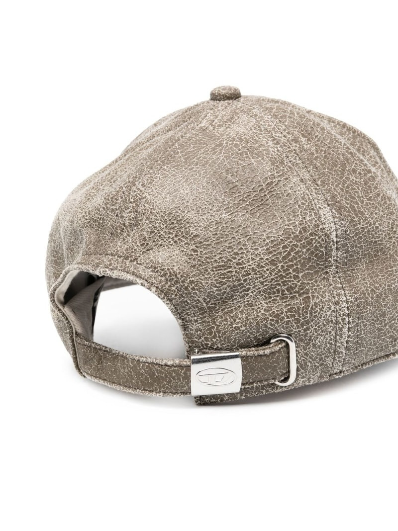 Diesel washed-effect sheepskin cap outlook