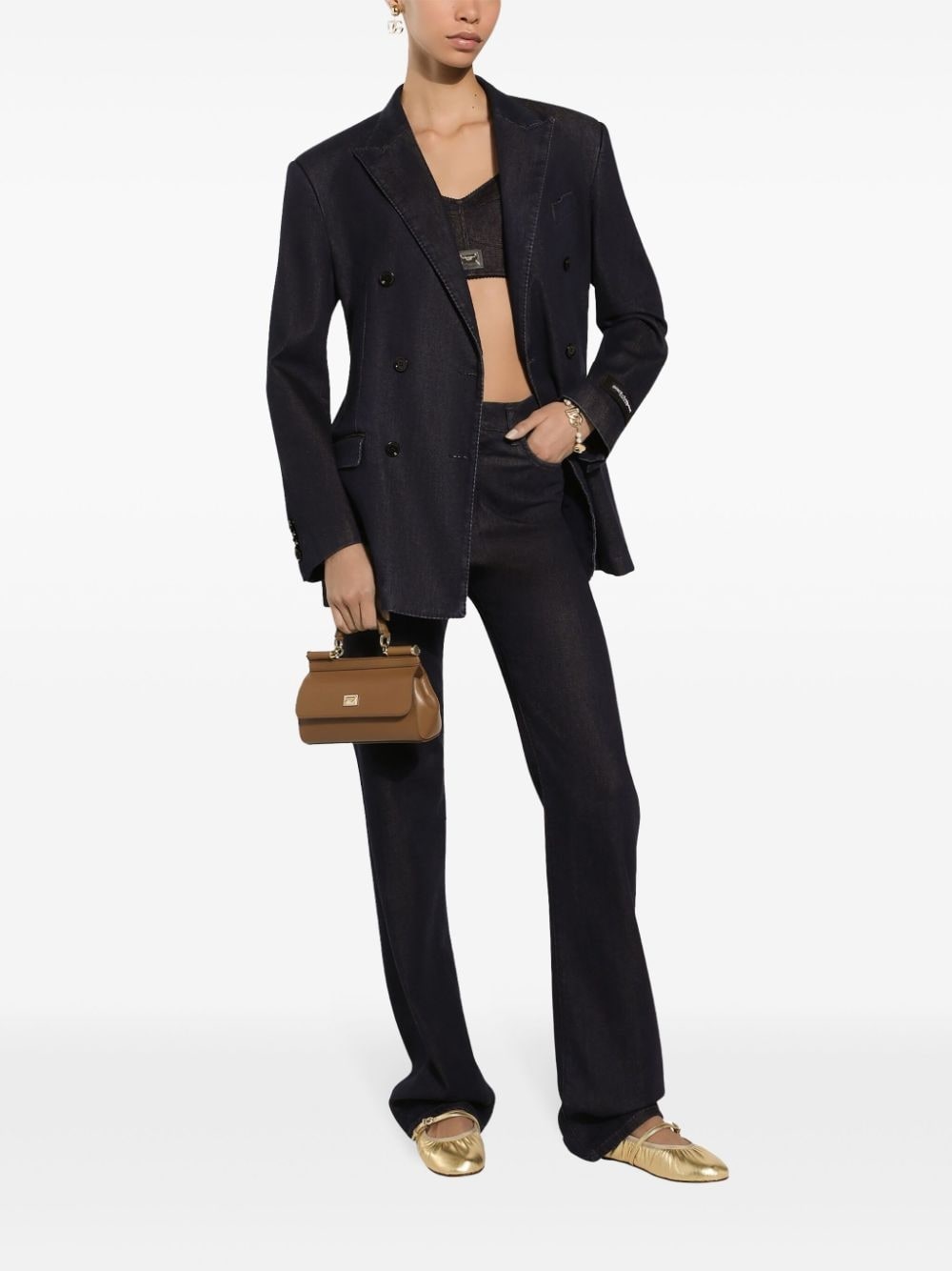 double-breasted peak-lapel jacket - 3