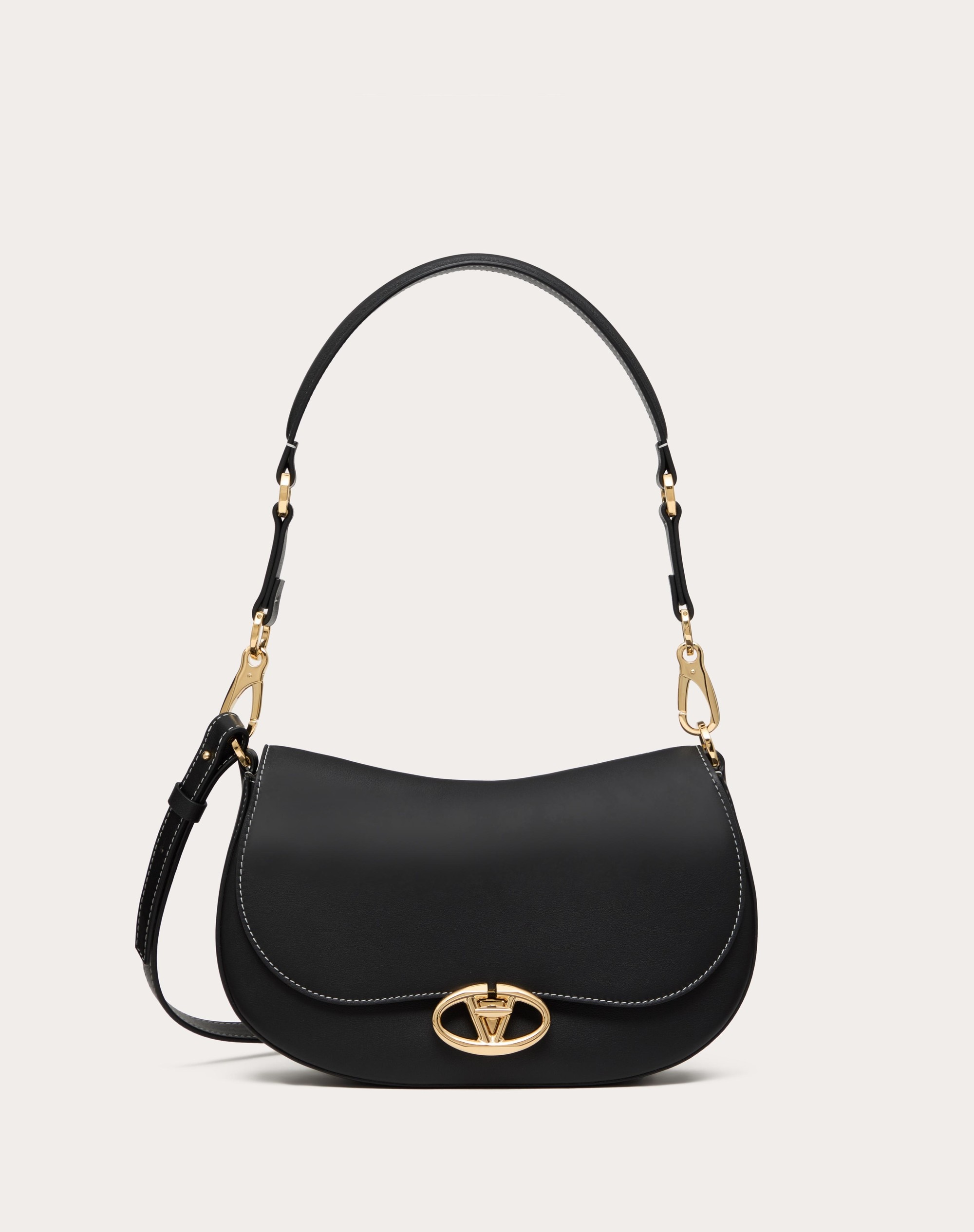 SMALL VALENTINO GARAVANI OHVAL SHOULDER BAG IN NAPPA CALFSKIN - 1