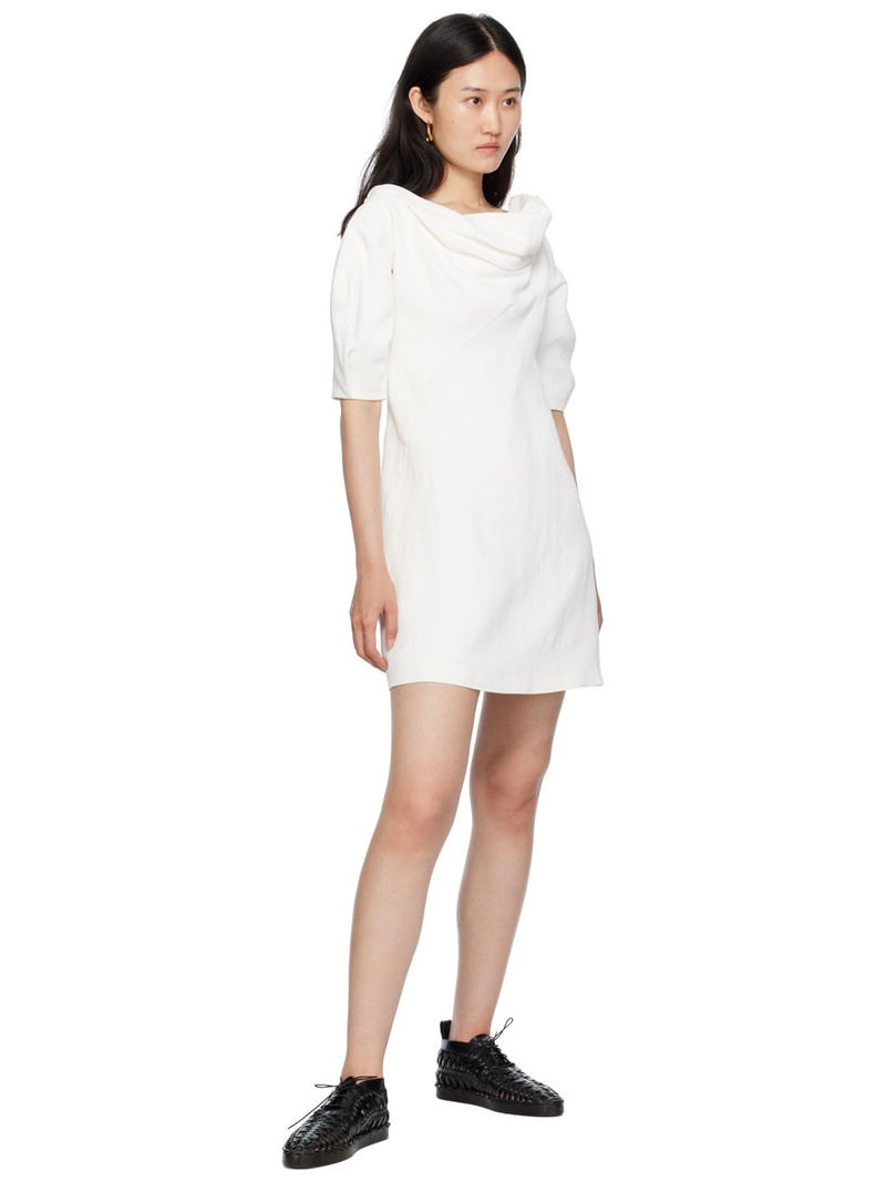 Jil Sander White Cowl Neck Minidress outlook