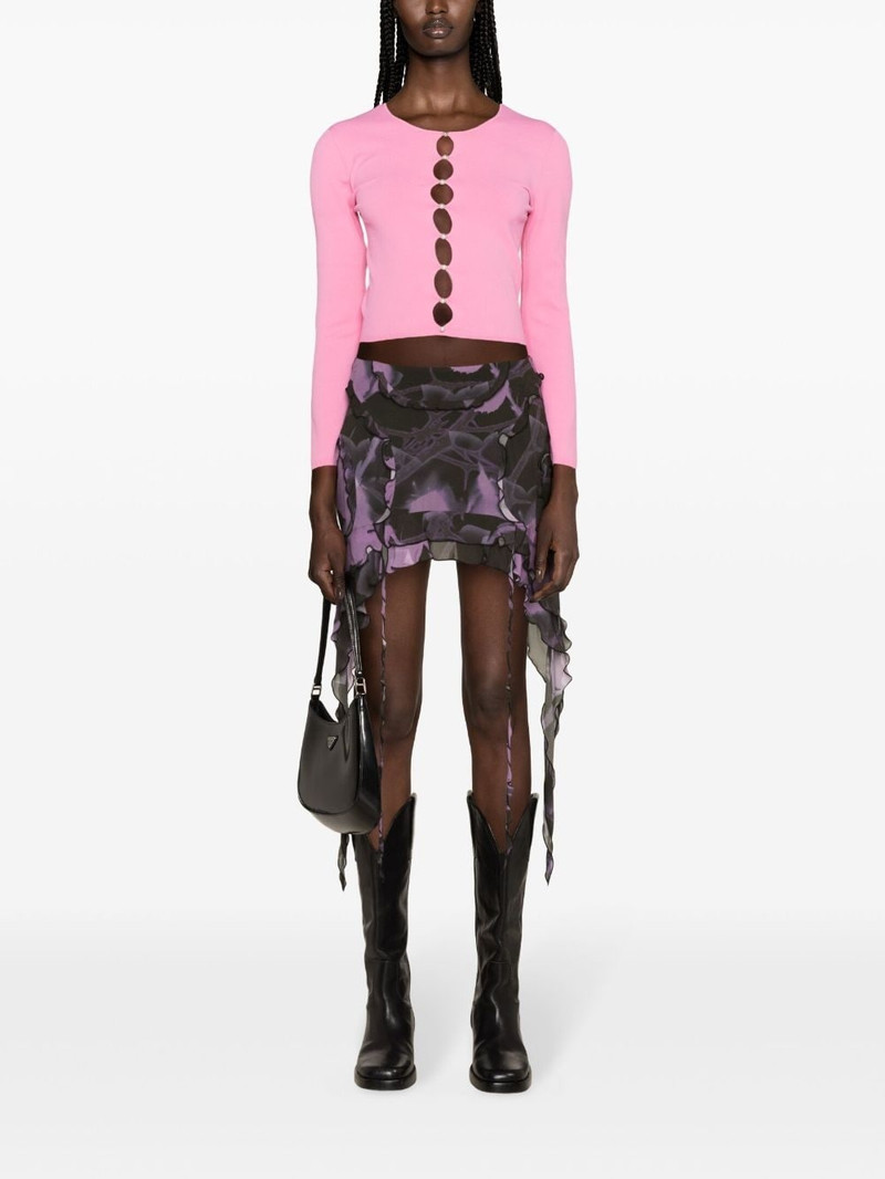 DSQUARED2 faux-pearl cut-out cardigan outlook