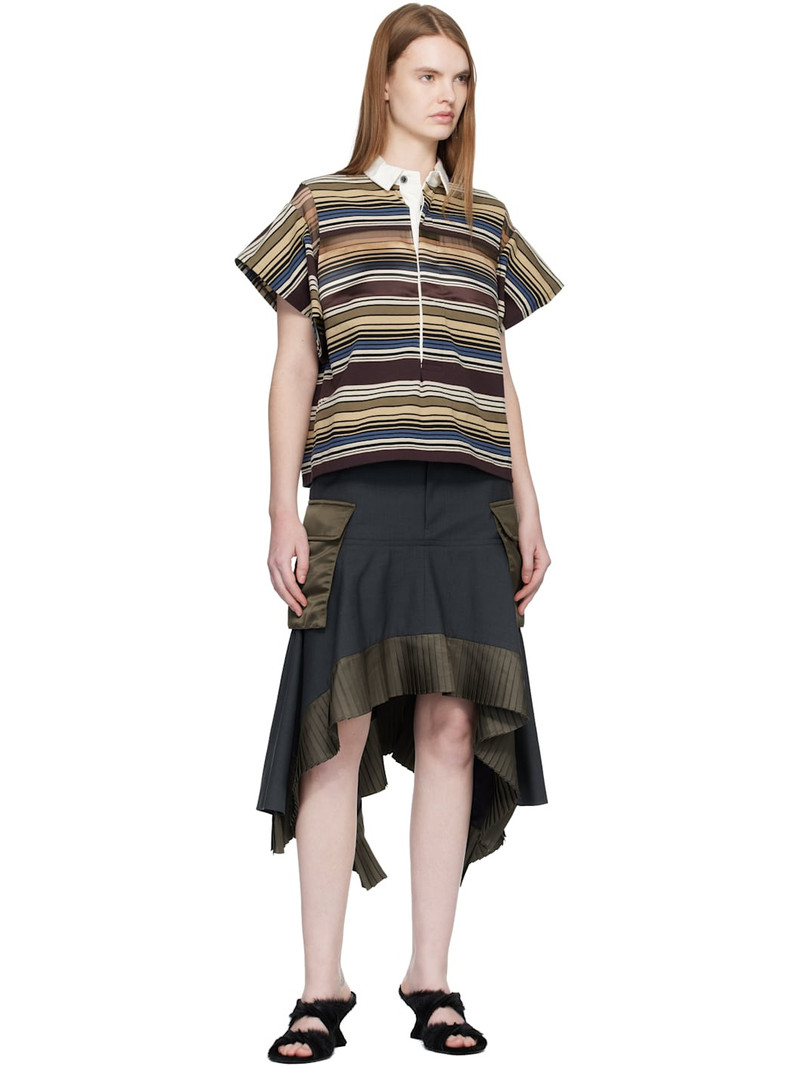 sacai Multicolor Horizontal Stripe Polo outlook