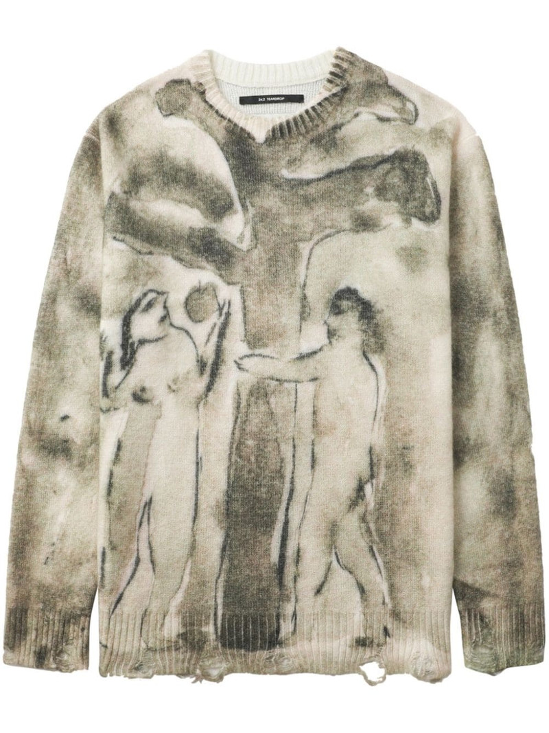 digital-print sweater 1