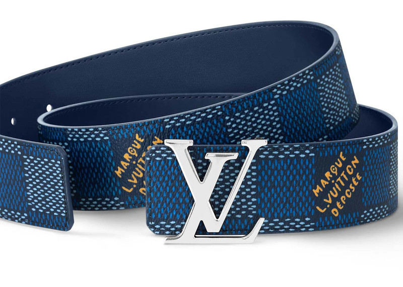 Louis Vuitton Louis Vuitton LV Initiales 40mm Reversible Belt Damier Heritage Blue outlook