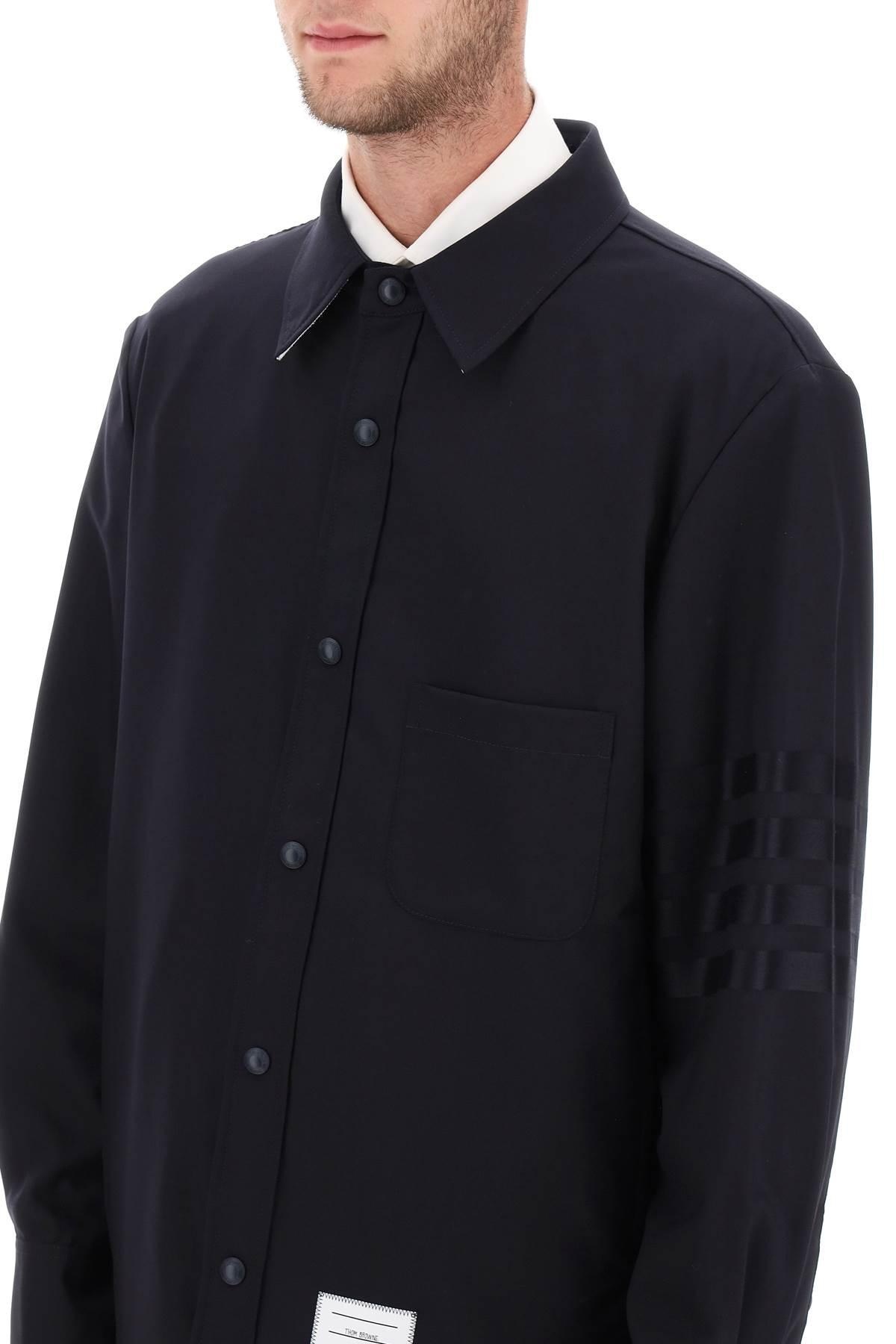 4-BAR SHIRT IN LIGHT WOOL - 5