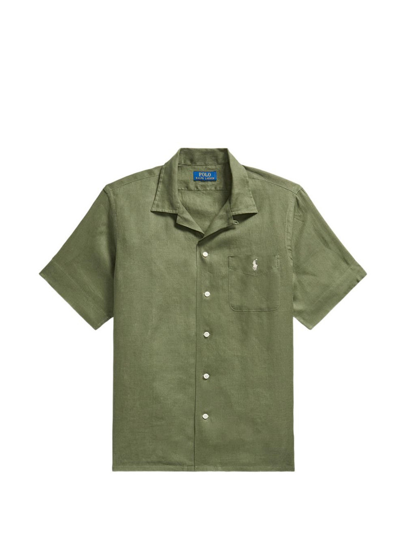 short-sleeve pocket linen shirt 1