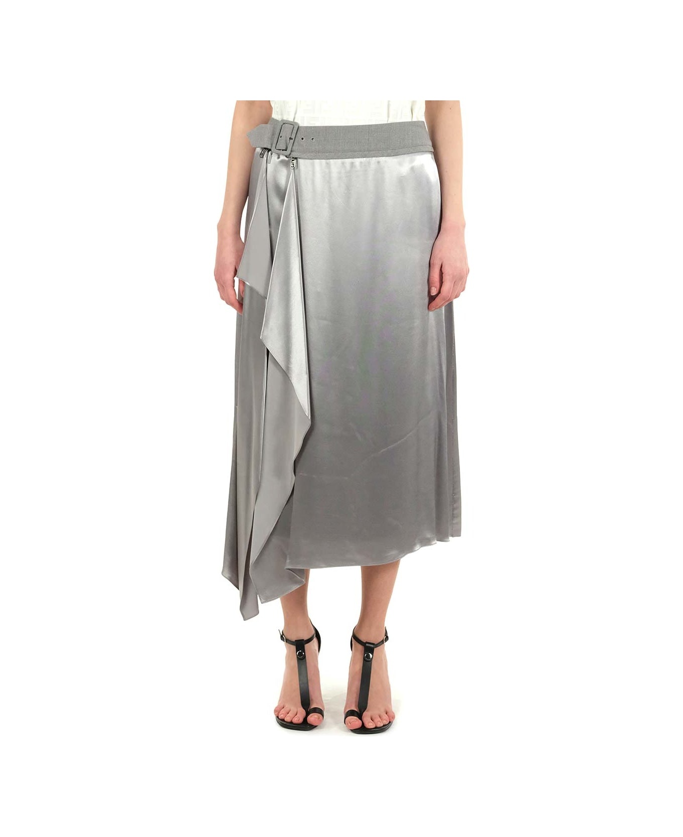 スカート FENDI SS23 Grey satin skirt (FQ7449ANQ9 F0RTU) Fendi satin skirt - Women – myCompañero
