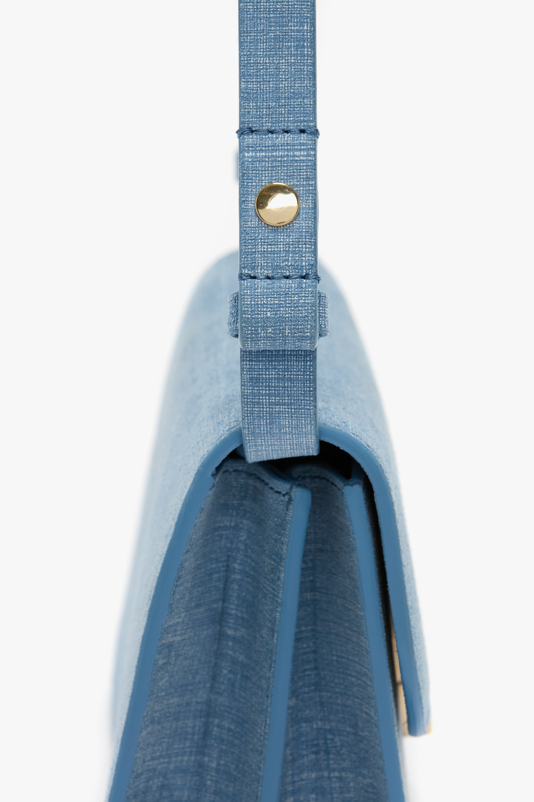 Mini Dorian Bag In Light Blue Chambray Effect Suede - 6