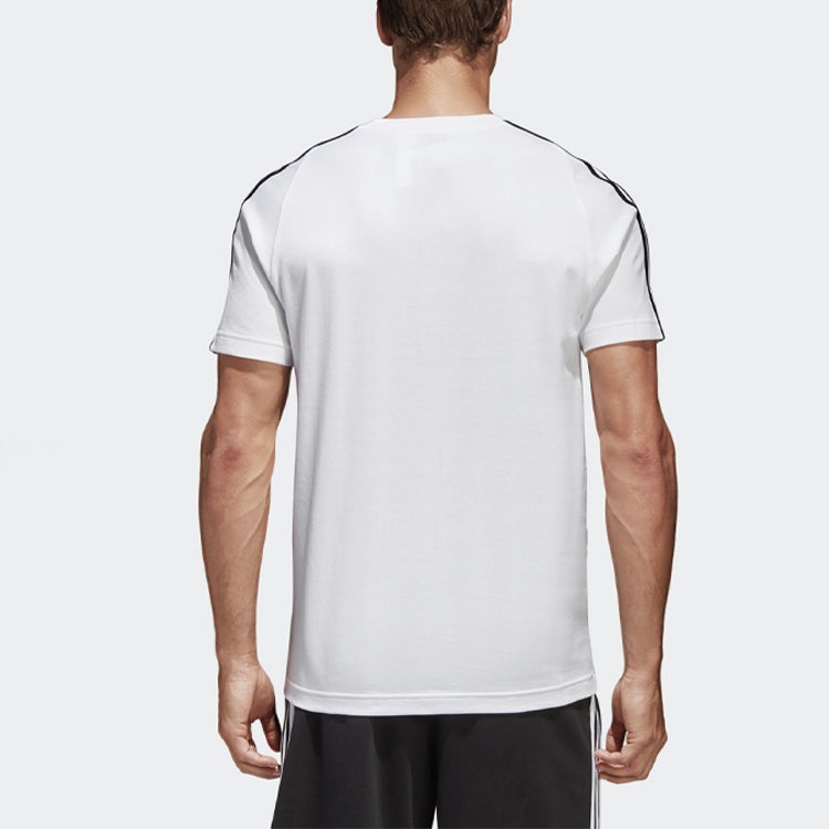 Men's adidas Solid Color Sports White T-Shirt S98716 - 3